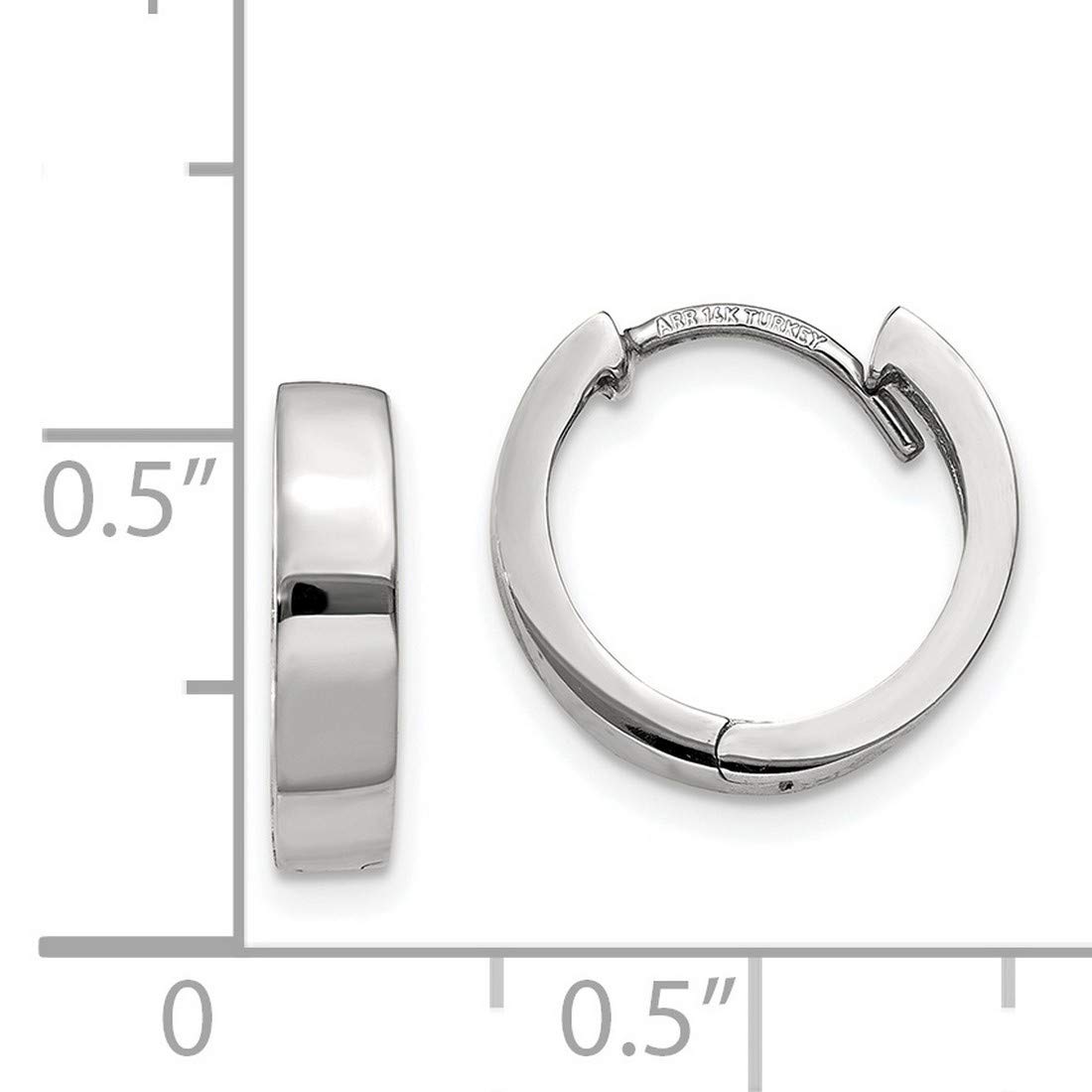 14k Gold Polished 3mm Hinged Hoop Huggie Earrings for Women - Elegant Everyday Jewelry for Work, Date Night & Special Occasions