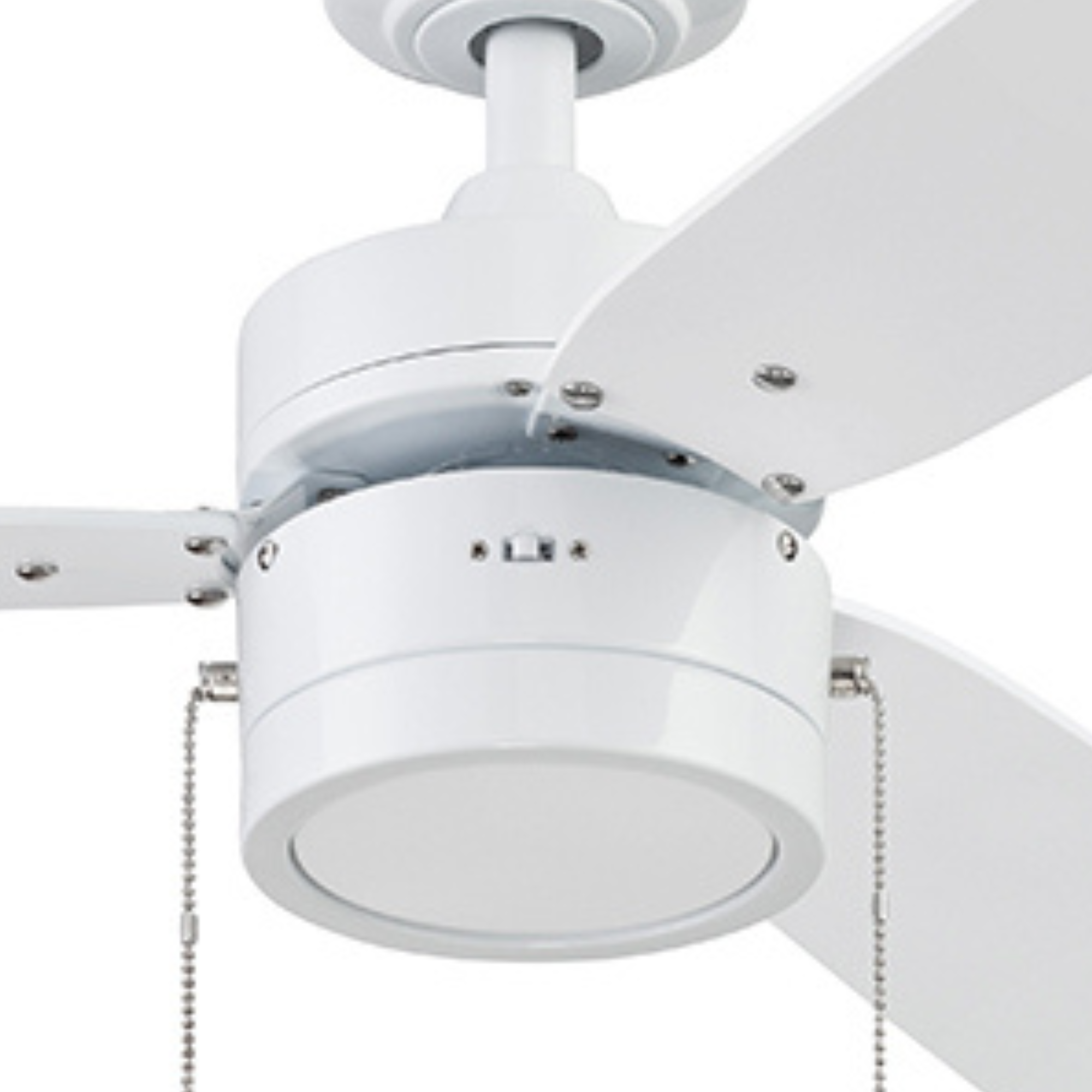 52 Inch Madrona White Ceiling Fan with Pull Chain - Energy Efficient Indoor Cooling for Living Room, Bedroom & Office