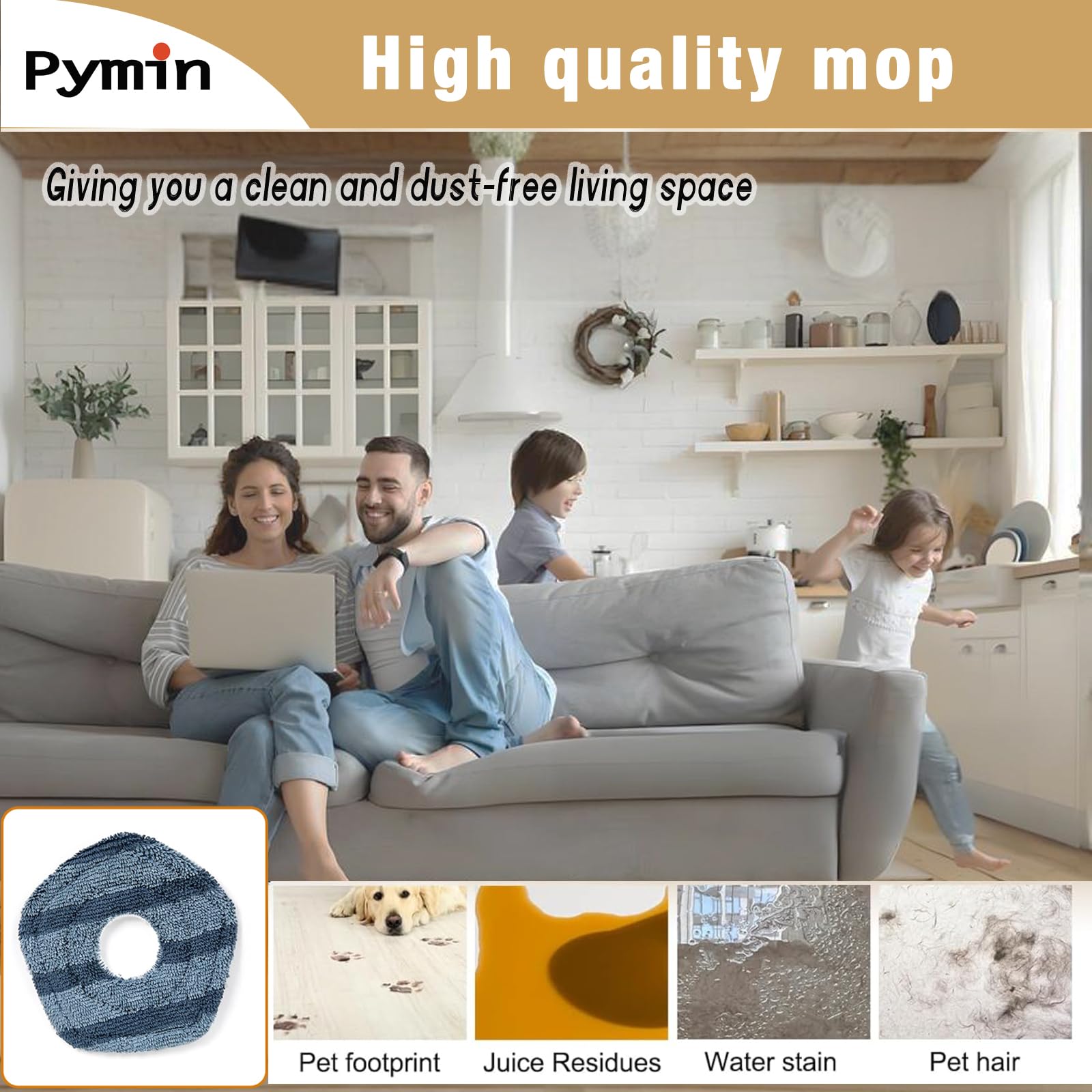 Pymin 20-Piece Vacuum Accessory Kit for Eufy X10 Pro Omni Robot Cleaner - Includes 10 Washable Mop Pads & 10 Vacuum Bags | Replacement Parts for Smart Home Cleaning | Perfect for Hardwood Floors & Pet Hair Removal