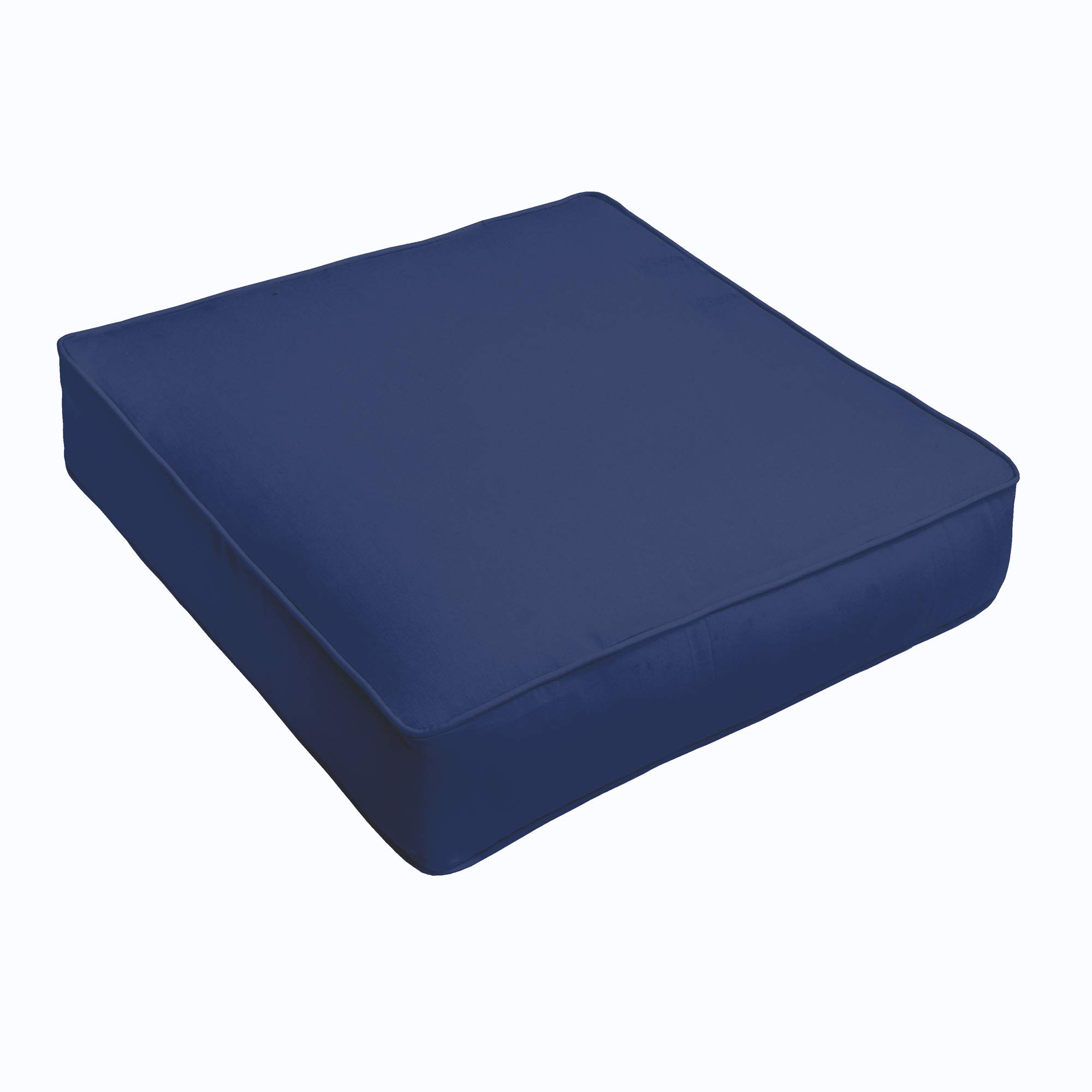23x25 Inch Marine Blue Deep Seating Sofa Cushions - Set of 6 Water-Resistant Indoor/Outdoor Furniture Cushions for Patio, Deck, and Poolside Lounging