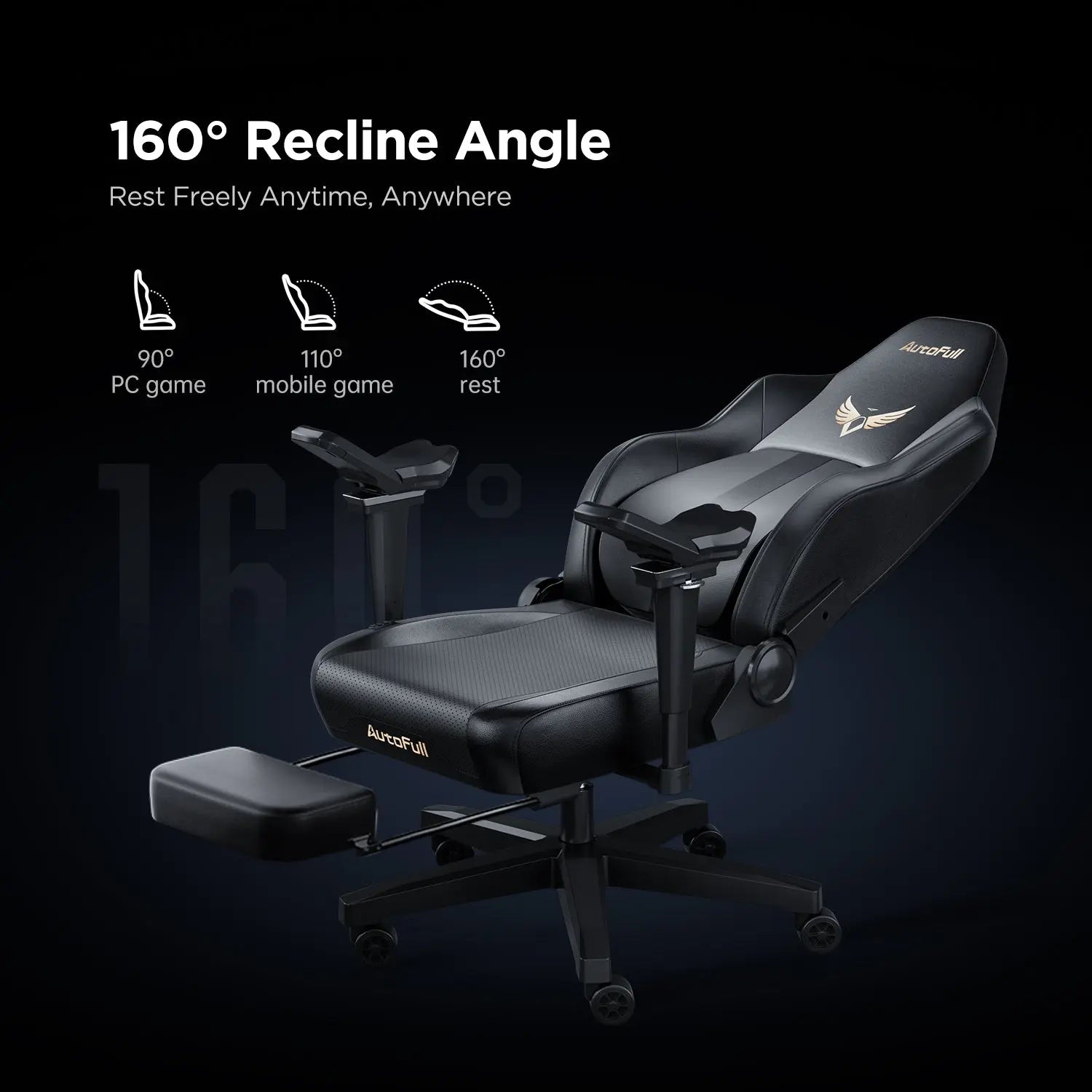 AutoFull M6 Elite Gaming Chair - Ergonomic Racing Style with Adjustable Lumbar Support & Headrest - Perfect for PC, Office, and Esports Gaming