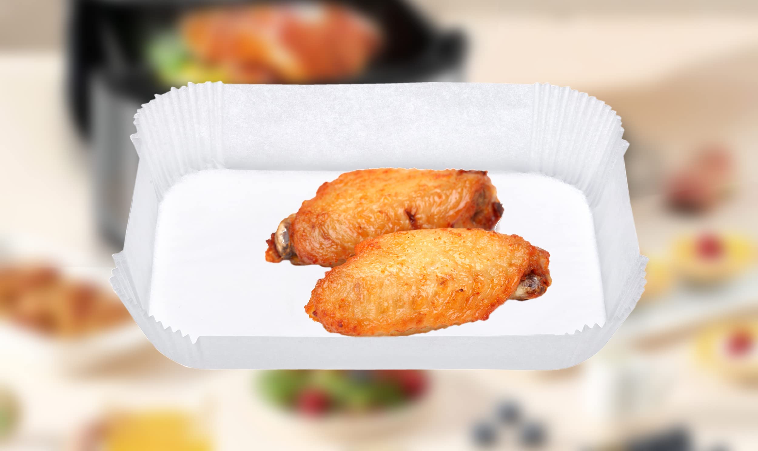 **90Pcs Disposable Air Fryer Paper Liners for Ninja Dual Air Fryer DZ201 - Non-Stick Parchment Liners Accessories for Ninja Foodi, Perfect for Frying, Baking & Healthy Cooking**
