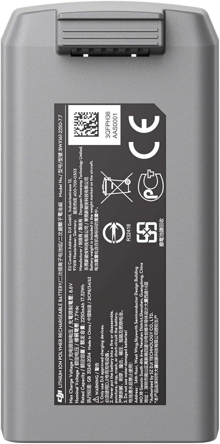 Original DJI Mavic Mini 2 Two-Pack Intelligent Flight Batteries with Camrise Charging Hub - Compatible with DJI Mini 2/Mini SE/Mini 2 SE/Mini 4K Drones - Perfect for Extended Aerial Photography & Travel Adventures