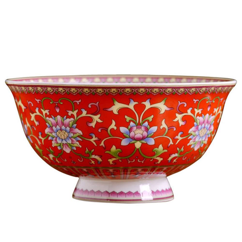 12cm Jingdezhen Ceramic Soup Bowls - Traditional Chinese Rice Bowls for Soup, Noodles & Rice - Elegant Kitchen & Dining Tableware for Home, Restaurant & Gifts