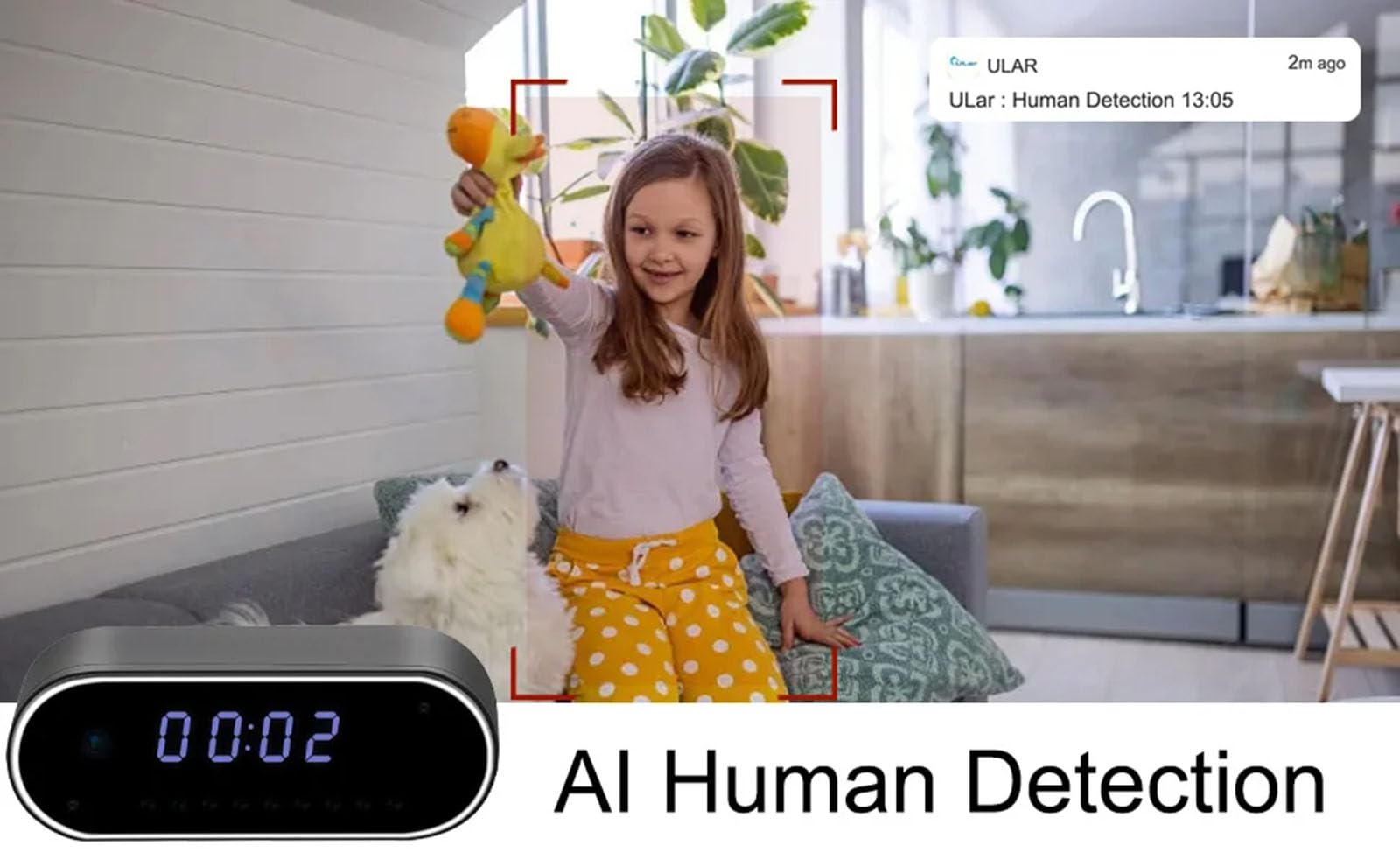 FKINGLRK 1080P Mini WiFi Wireless Security Camera with Night Vision & Motion Detection - Hidden Clock Camera for Home Monitoring, Baby/Pet/Nanny Cam, Remote Viewing via AP/IP, 140° Wide Angle - Ideal for Home, Office & Indoor Surveillance
