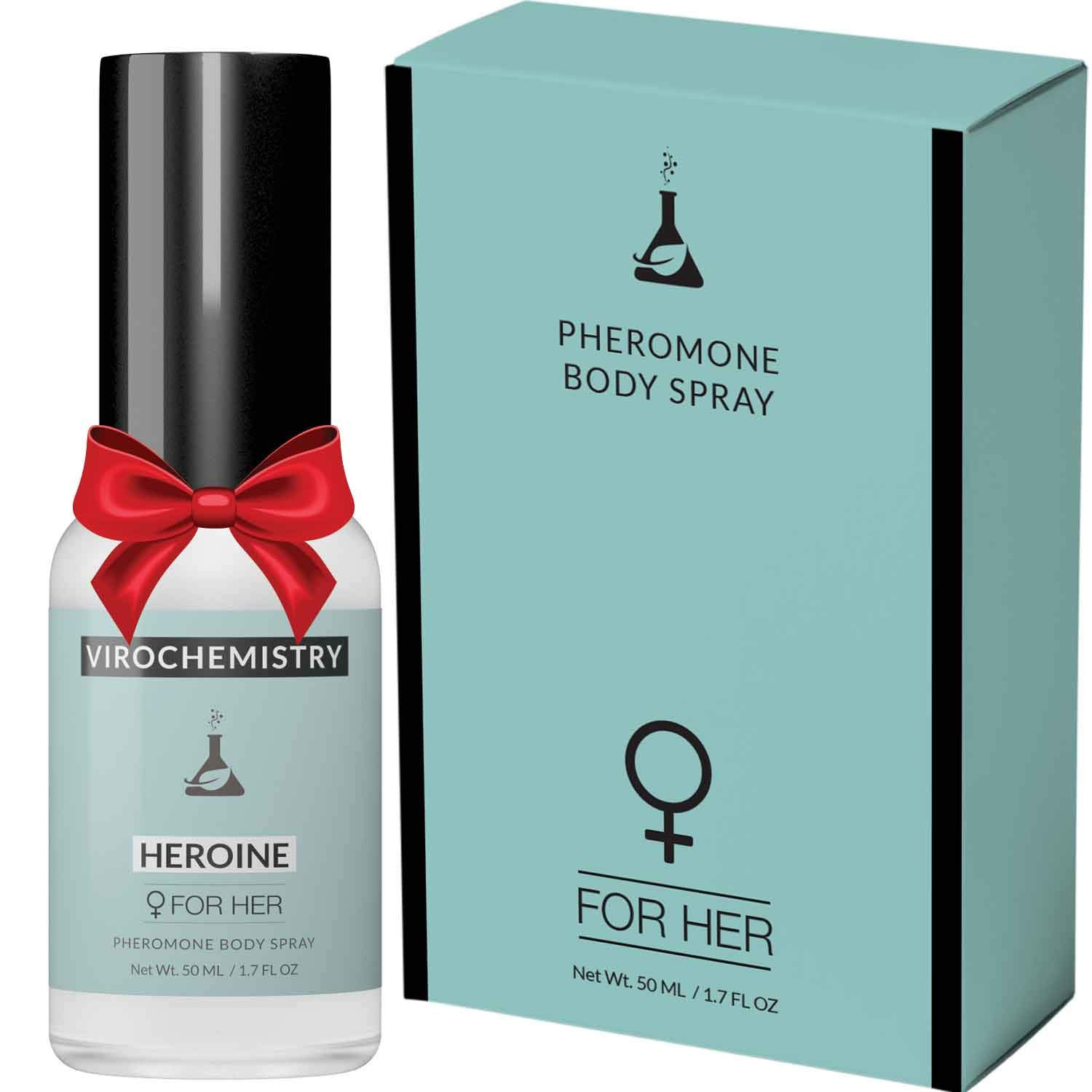 HEROINE Pheromone Body Spray for Women - Ultra Strength Organic Human Pheromones Fragrance (50mL) | Elegant Scent to Attract Men | Date Night, Social Events & Confidence Boost