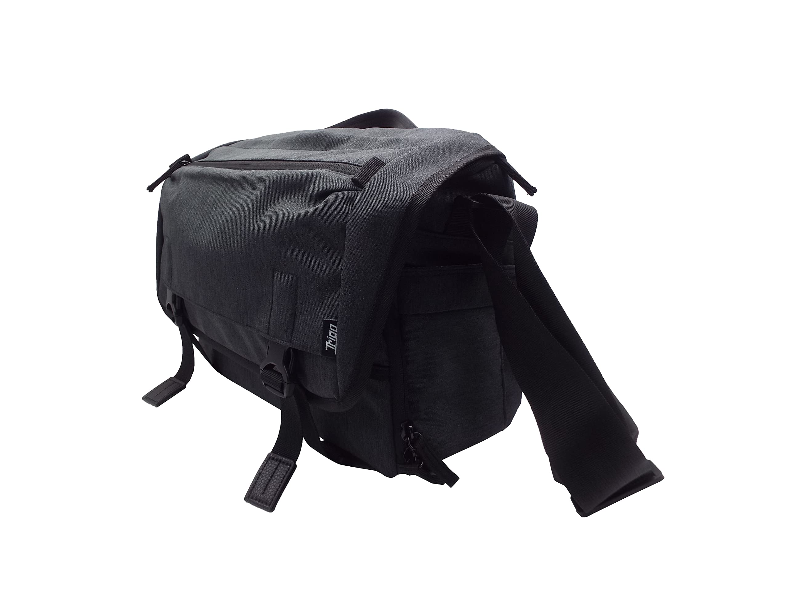 Trigo Front Bag for Brompton Bicycle - Compatible with Camera, Electric Battery & MacBook 13.3'' - Durable Black Cycling Accessory - Perfect for Commuting, Urban Travel & Bike Storage