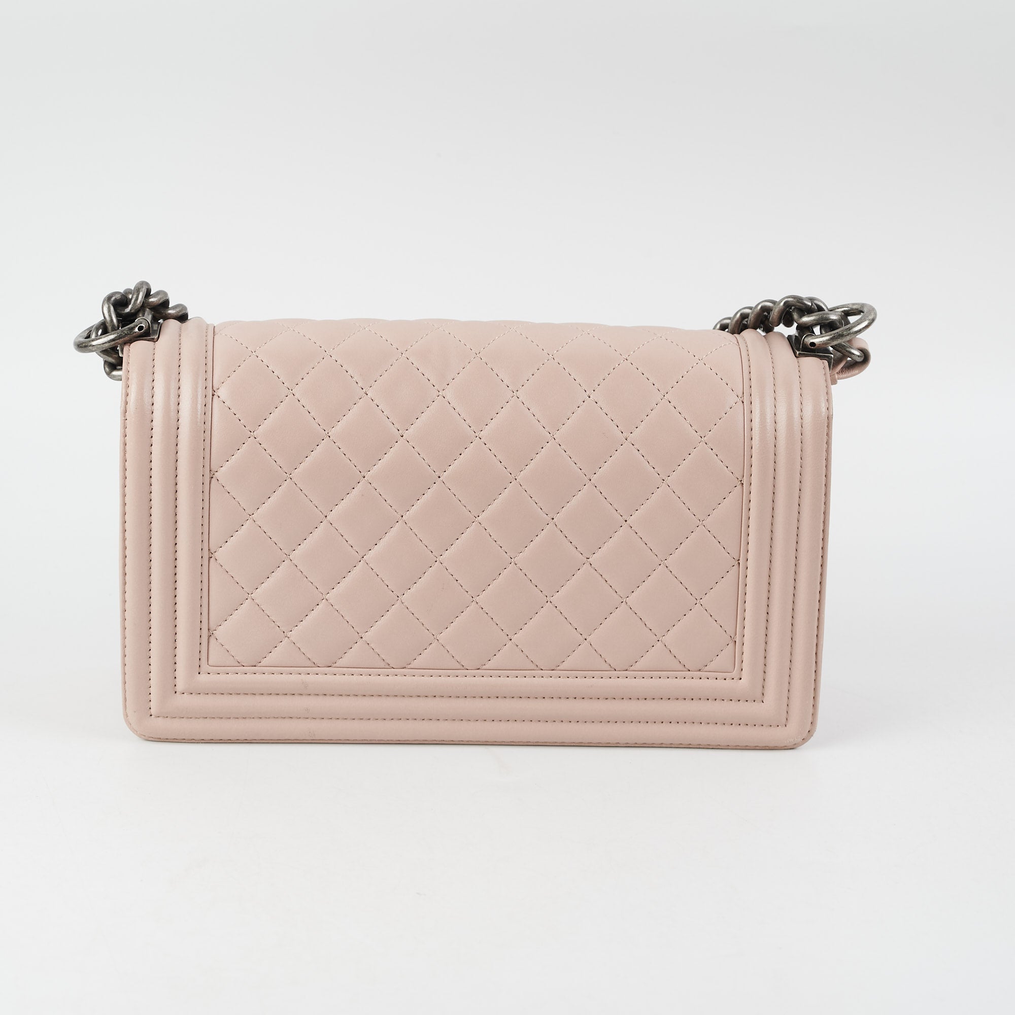 Chanel Quilted Boy Bag Old Medium Size in Light Pink - Luxury Crossbody Handbag for Women, Perfect for Date Night & Special Occasions