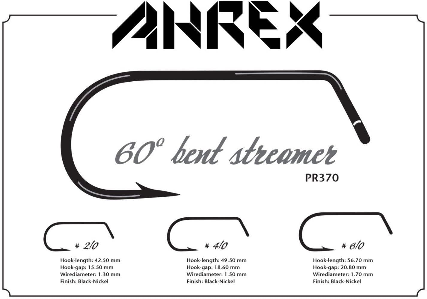 PR370 60 Degree Bent Streamer Fishing Hooks - Premium Quality Fly Fishing Hooks for Trout, Bass, and Salmon - Perfect for Streamers, Nymphs, and Wet Flies in Freshwater and Saltwater Fishing