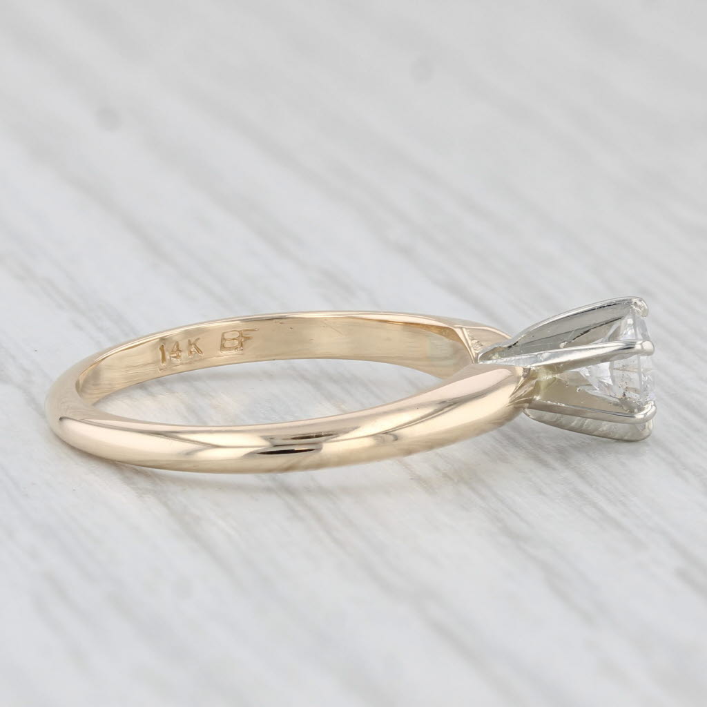 0.46ct Round Cut Solitaire Diamond Engagement Ring in 14K Gold - Size 6.25 - Perfect for Proposals, Anniversaries & Special Occasions