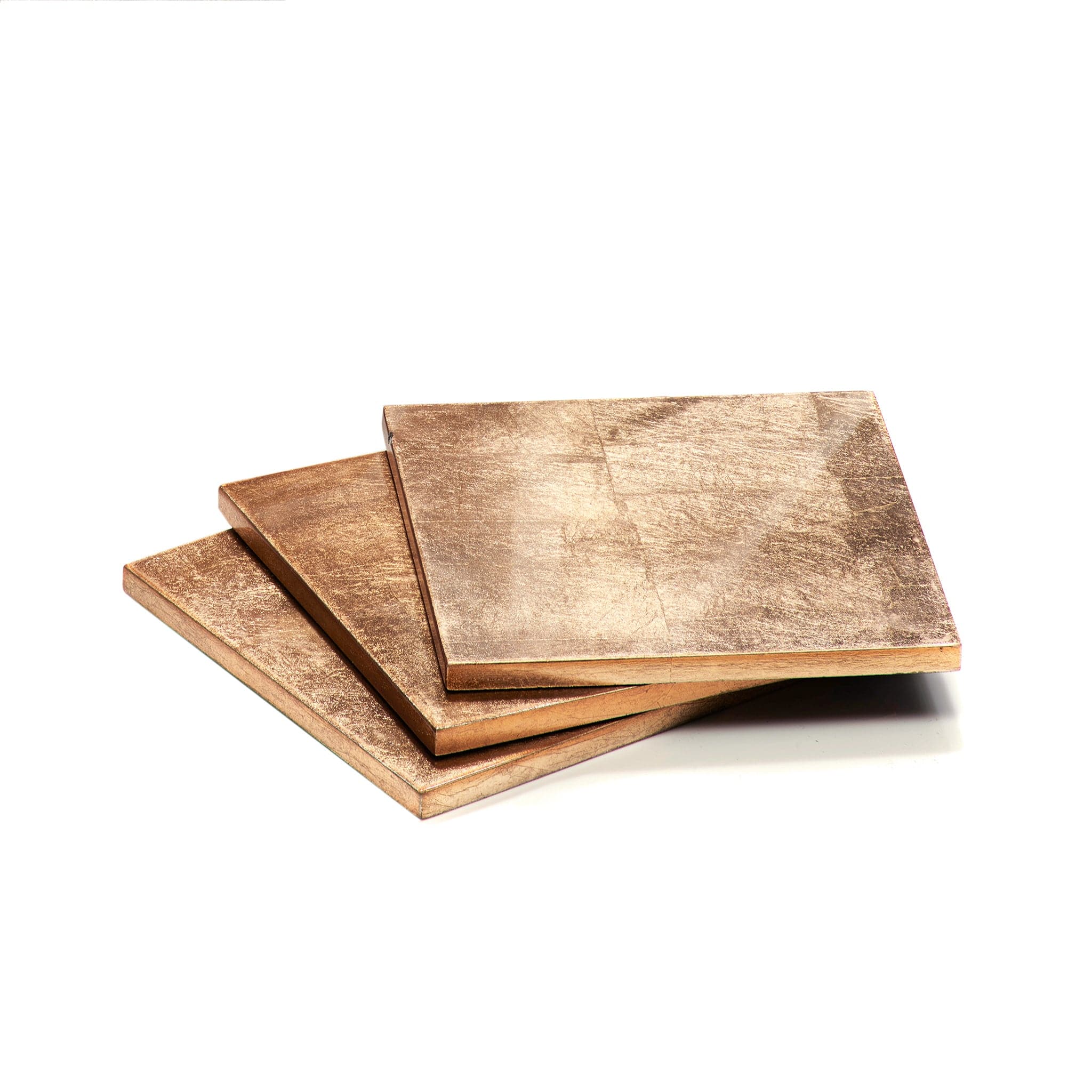 Premium Silver Leaf Coaster Set - Elegant Gold Accent Drink Coasters for Home Bar, Coffee Table & Dining Table Decor - Perfect for Parties, Weddings & Gifts