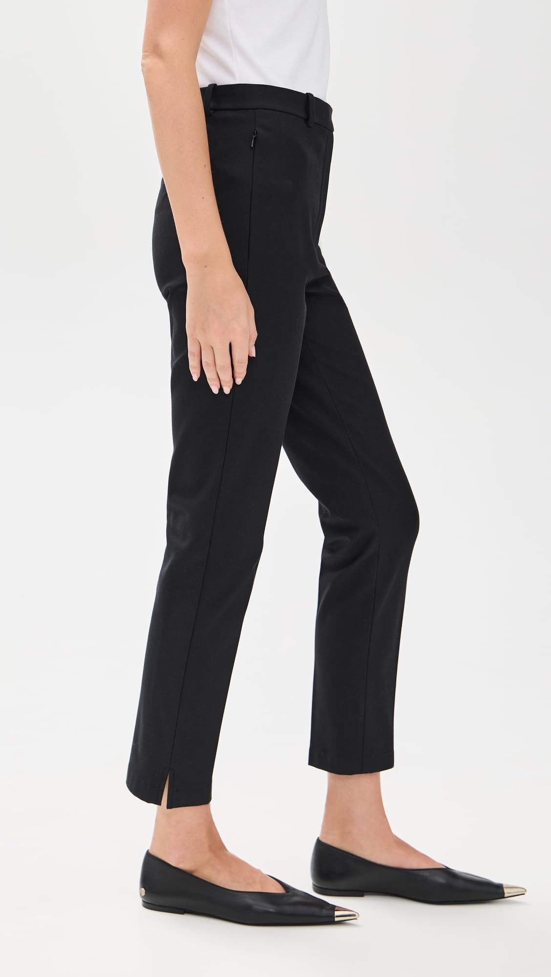 Theory Women's High Waisted Taper Pants - Slim Fit Office Trousers for Professional Workwear & Business Casual Outfits