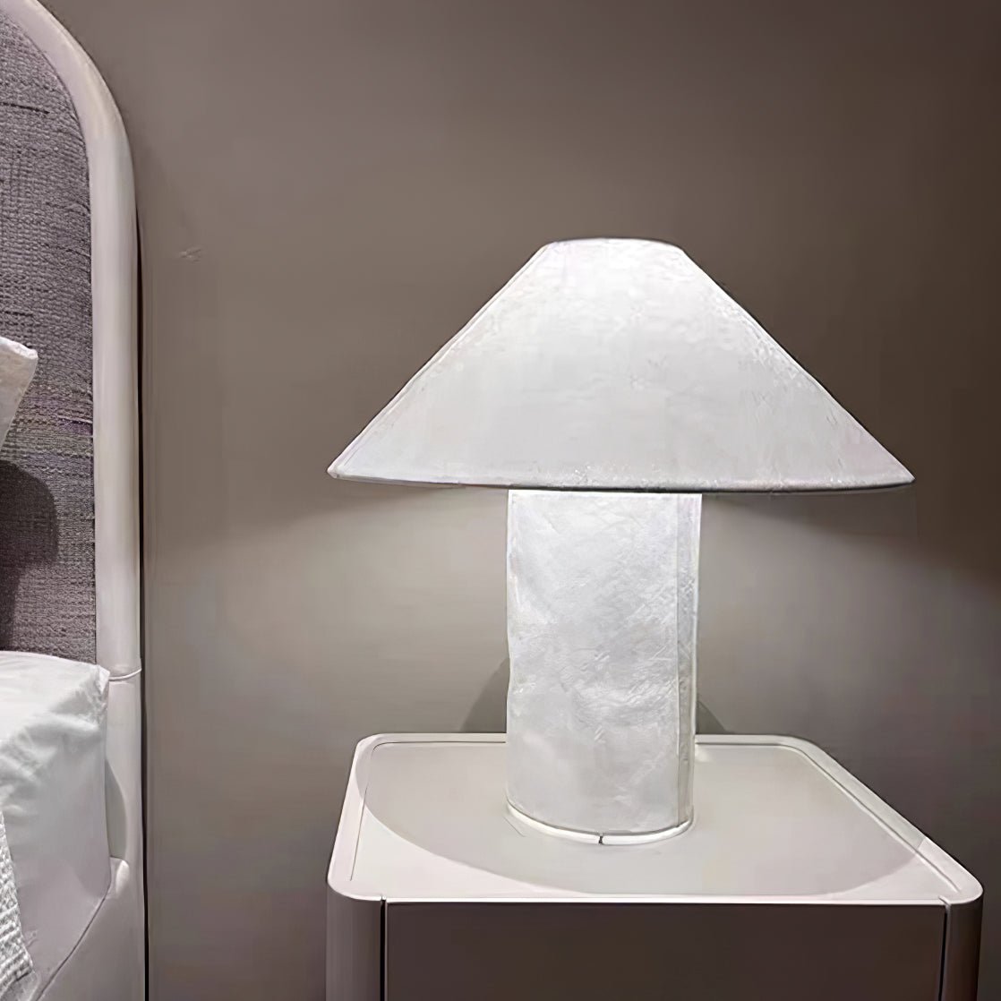 Crinkle Paper Table Lamp - Modern Handmade Decorative Light for Bedroom, Living Room & Office - Eco-Friendly LED Desk Lamp for Cozy Ambiance & Relaxation