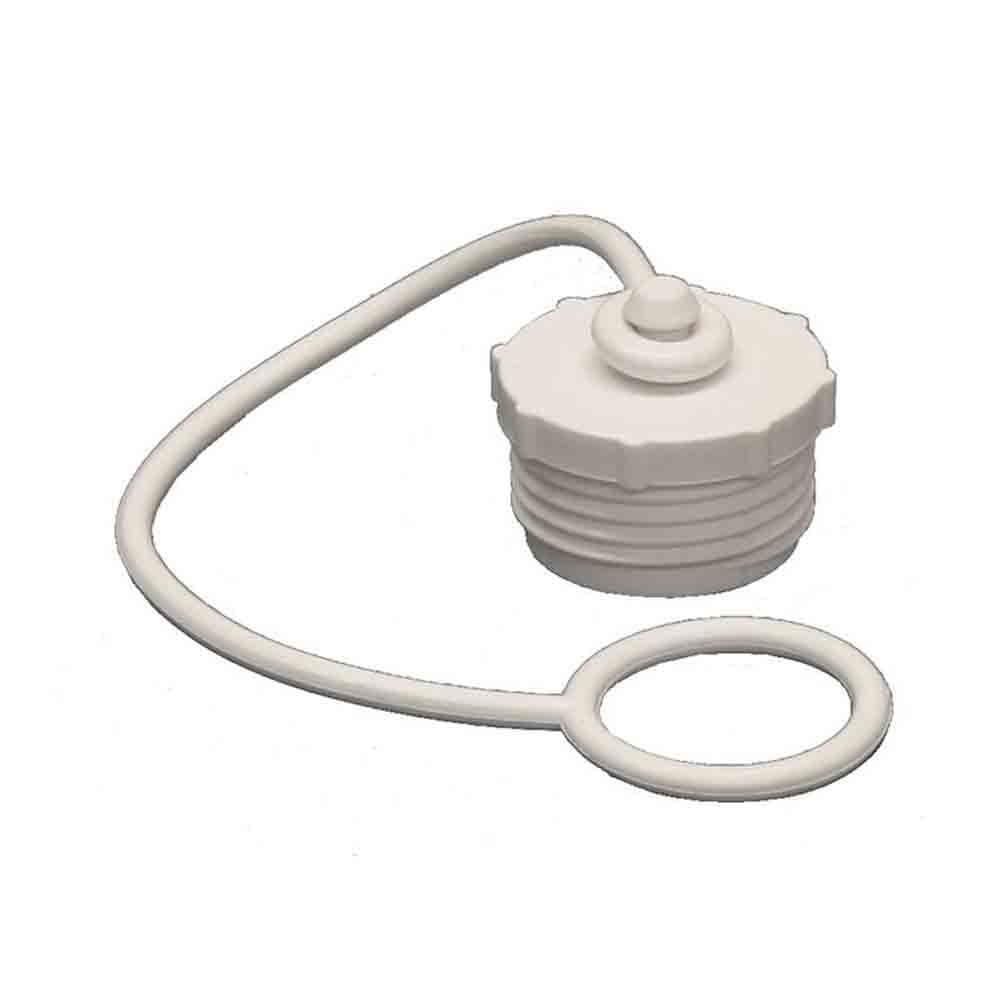 2-Pack Garden Hose Plug and Strap Set - White & Aqua - Secure Hose Storage - Perfect for Outdoor Faucets, Yard Maintenance, and Garden Tool Organization