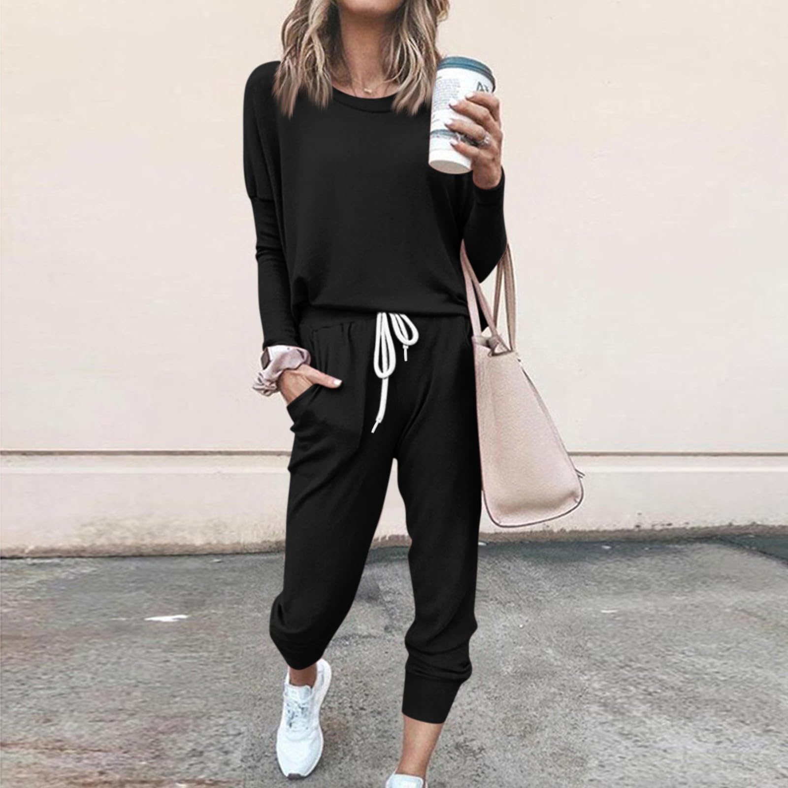 2 Piece Lounge Sets for Women - Soft Jogger Pants & Cozy Sweatshirt Matching Outfit | Casual Wear, Home Comfort, Yoga & Running