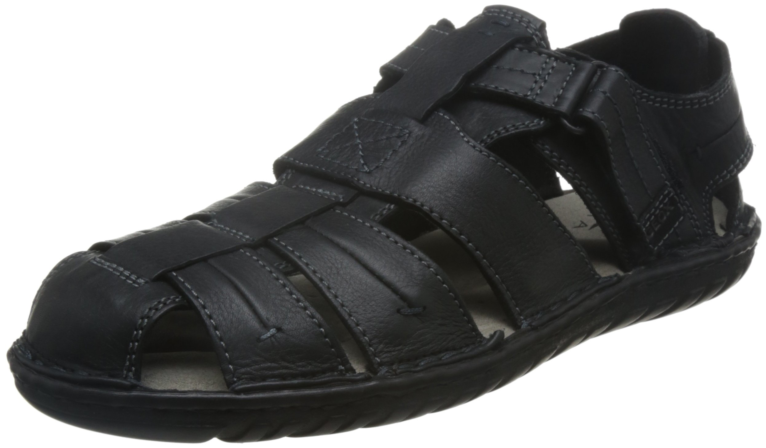 Geox Men's U Rufus A Comfortable Black Sandals Size 40 EU/7 M US - Perfect for Summer Walking, Beach & Casual Outings