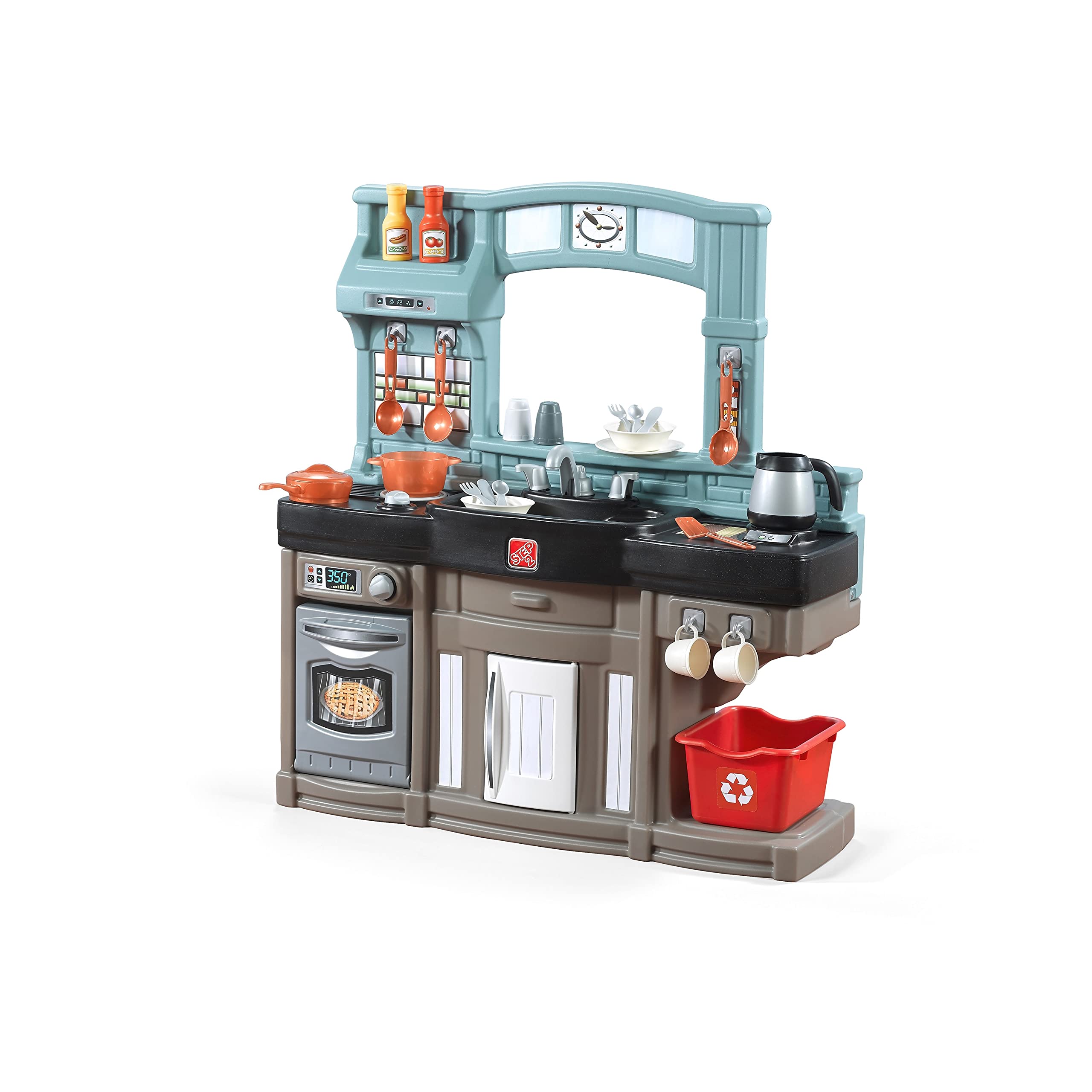 Step2 Best Chefs Kitchen Playset for Toddlers & Kids - 25-Piece Pretend Play Kitchen Toys with Interactive Features - Indoor/Outdoor Children's Cooking Set (35.8