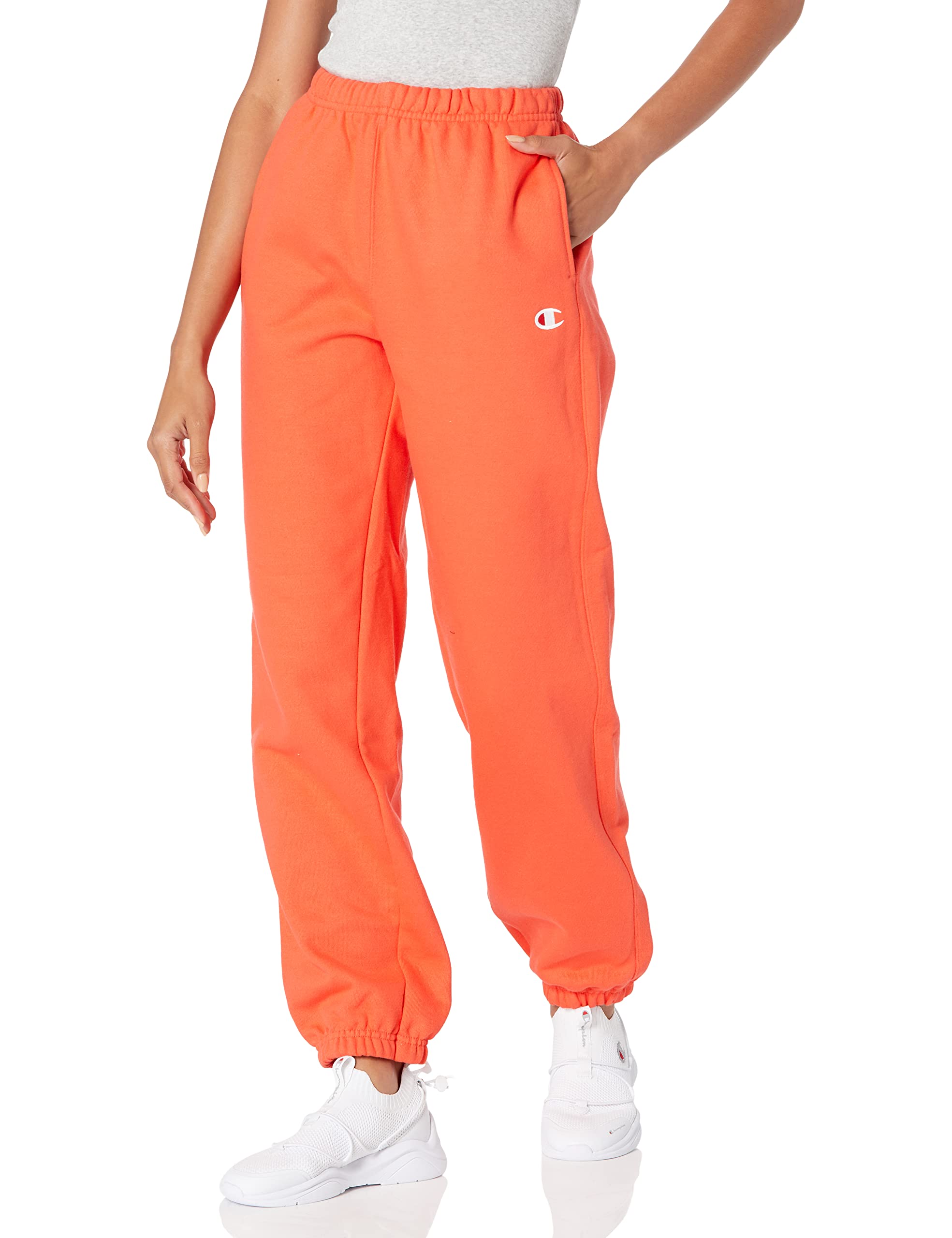 Champion Women's Reverse Weave Oversized Joggers - Soft Cotton High Waist Sweatpants for Women, 30