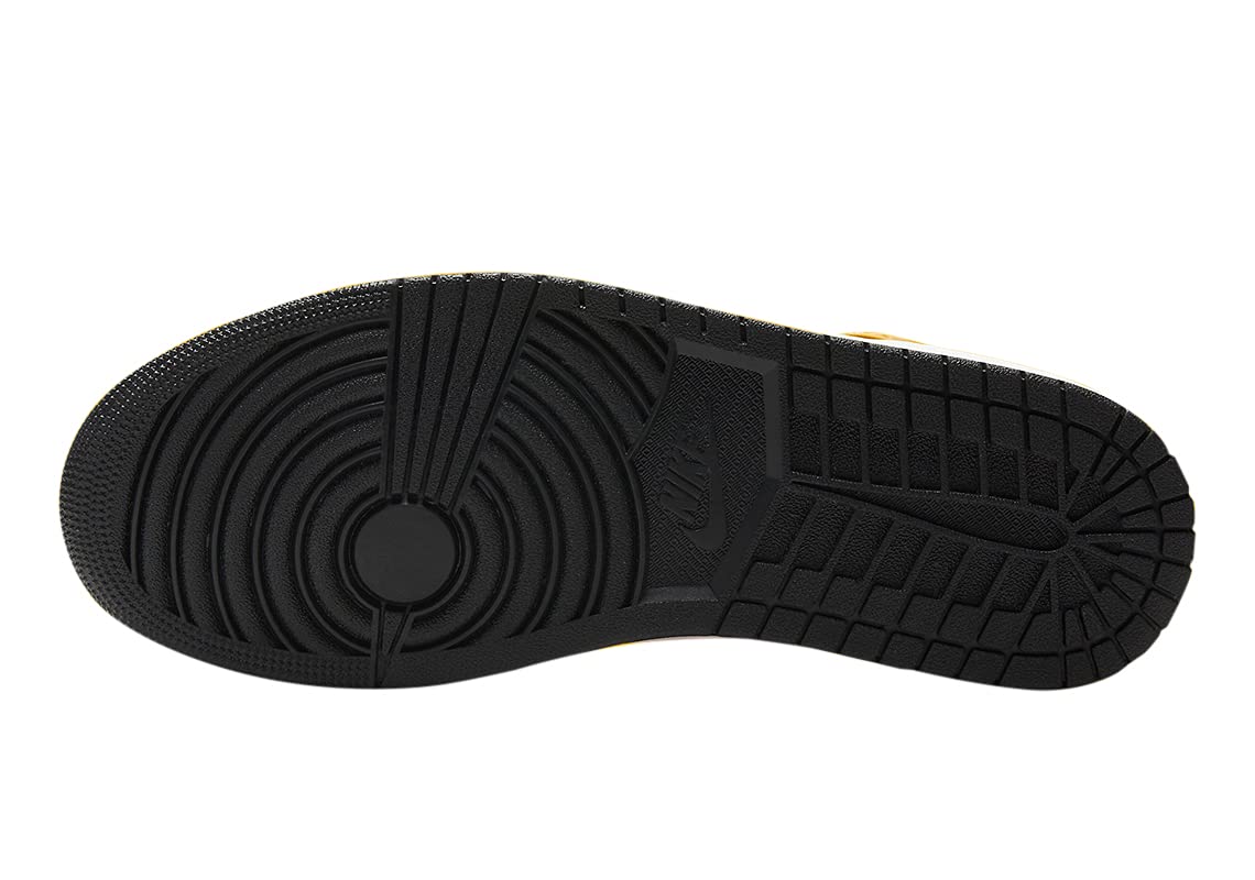Jordan Men's Air Jordan 1 Mid Basketball Shoes - University Gold/Black-White (Size 9) | Retro Sneakers for Streetwear, Casual Outfits & Basketball Games