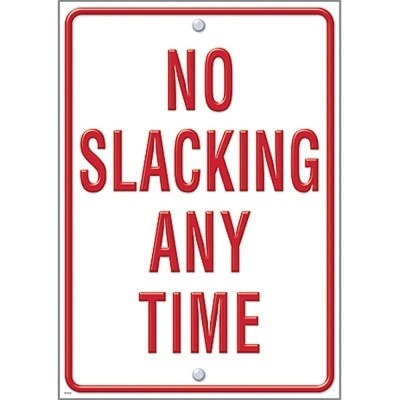 Argus® Motivational Poster - No Slacking - Premium Office Wall Art for Productivity & Workplace Inspiration - Perfect for Offices, Classrooms & Home Workspaces