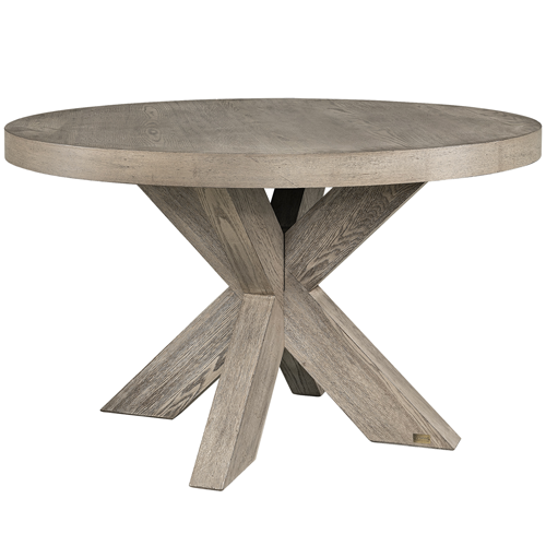 Artwood Hunter Round Dining Table 130cm - Antique Grey Finish | Perfect for Farmhouse, Rustic & Vintage Dining Rooms