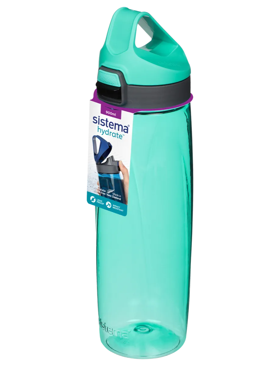Sistema Tritan Adventum 900ml Water Bottle - BPA Free, Leak Proof, Durable for Gym, Hiking & Outdoor Activities
