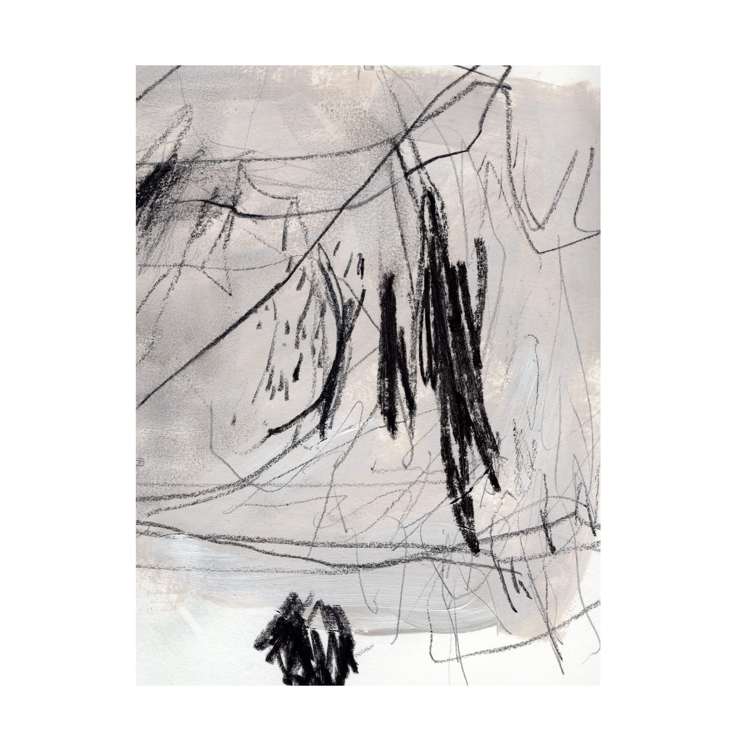 Trademark Fine Art 'Charcoal Waltz II' Canvas Wall Art by Jennifer Paxton Parker - Modern Abstract Painting for Living Room, Bedroom & Office Decor