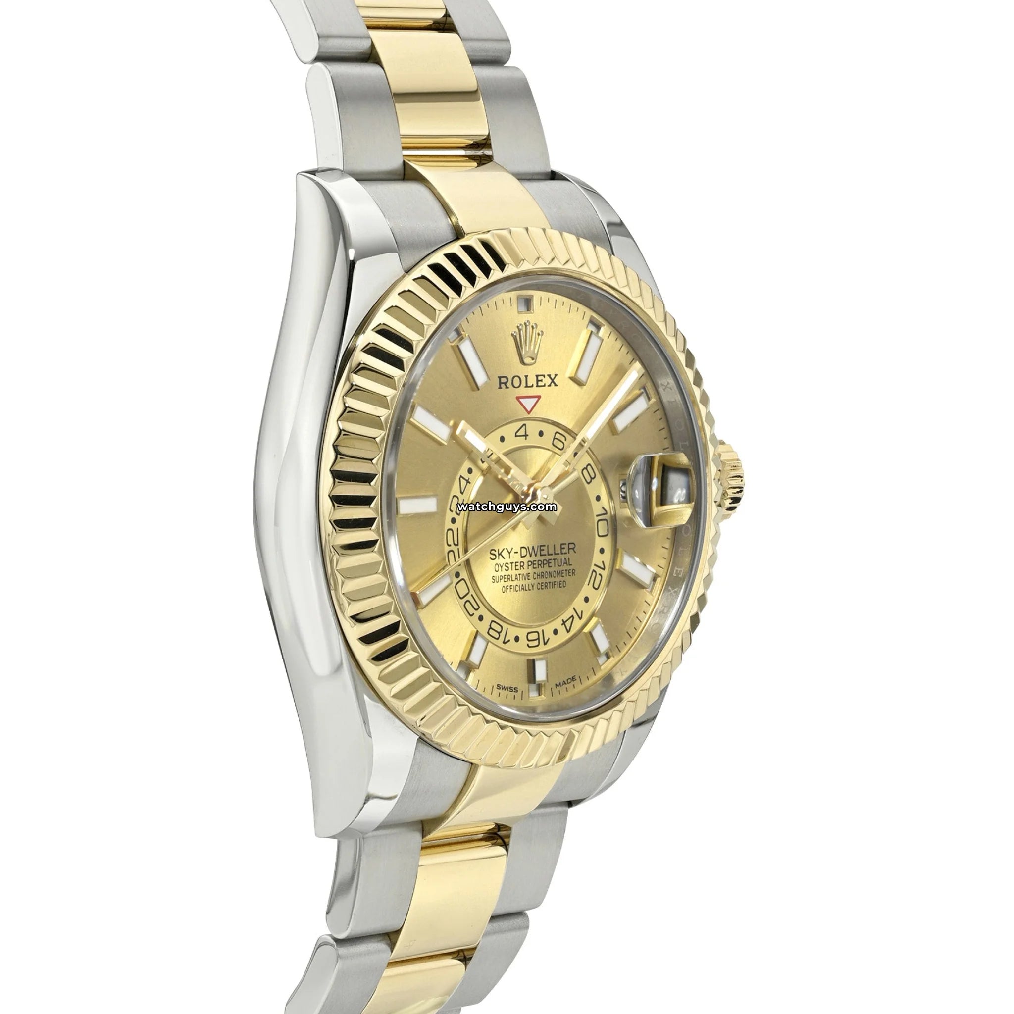 Rolex Sky-Dweller 326933 Champagne Dial Oyster Bracelet Luxury Watch - Perfect for Business, Travel & Special Occasions