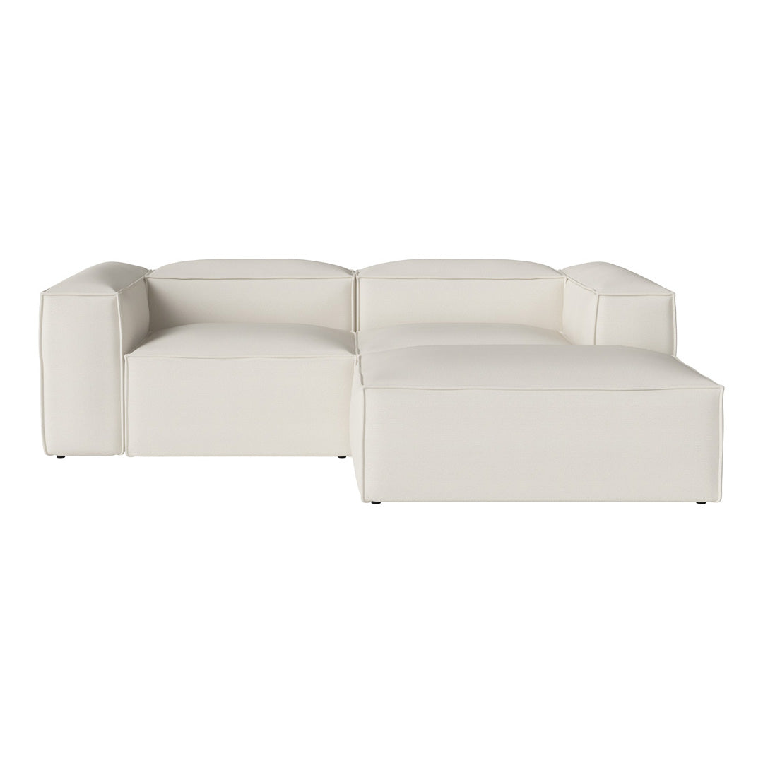 Cosima 2-Seater Small Sofa with Pouf - Compact Loveseat for Small Living Rooms, Apartments & Cozy Spaces