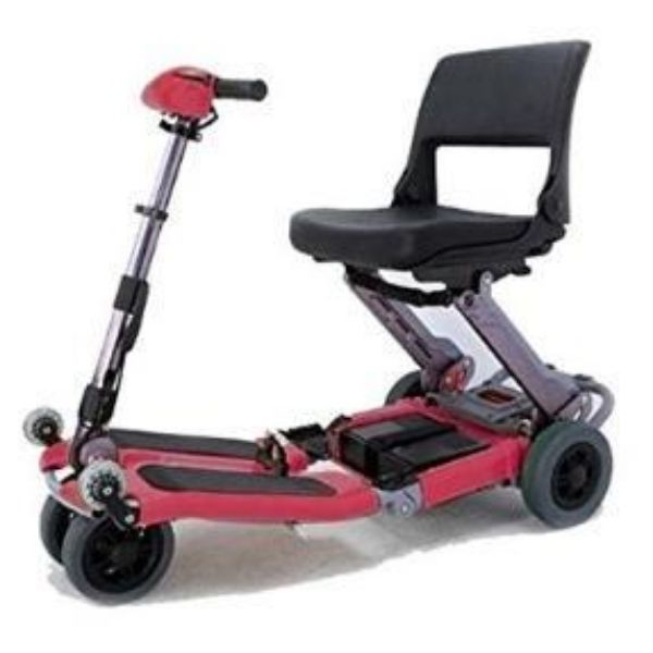 FreeRider USA Luggie Standard 4-Wheel Foldable Mobility Scooter - Lightweight Travel Scooter for Seniors & Adults - Perfect for Airports, Shopping Malls & Outdoor Adventures