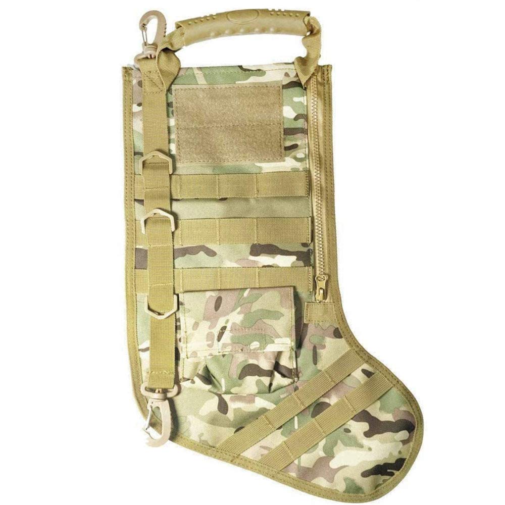 CIDCIJN Tactical Christmas Stocking Bag - Military Combat Hunting Utility Pouch for Storage (Desert Woodland, Yellow) - Perfect for Outdoor Adventures, Hunting Gear & Holiday Stocking Stuffers
