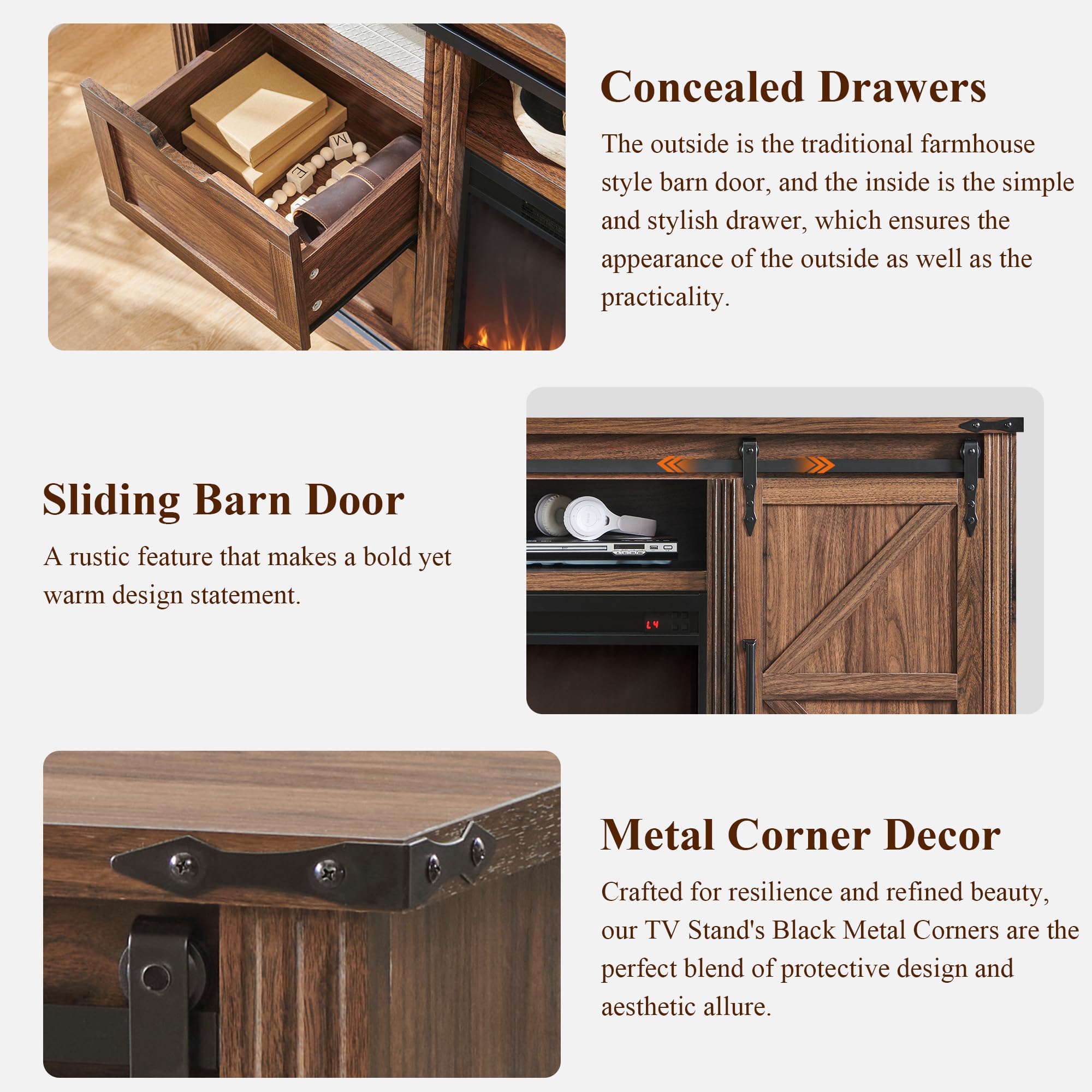 Rustic Farmhouse TV Stand for 75+ Inch TVs - 32