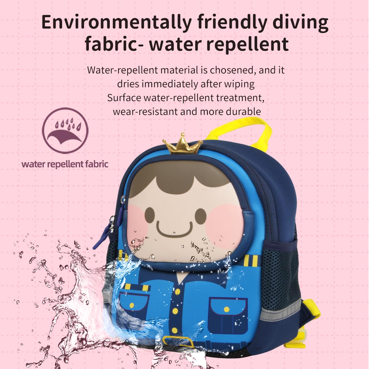 Super Cute Toddler Backpack with Safety Leash - Anti-Lost Kids Backpack for Boys & Girls Ages 3-6 - Perfect for Preschool, Daycare & Travel (Prince Design)