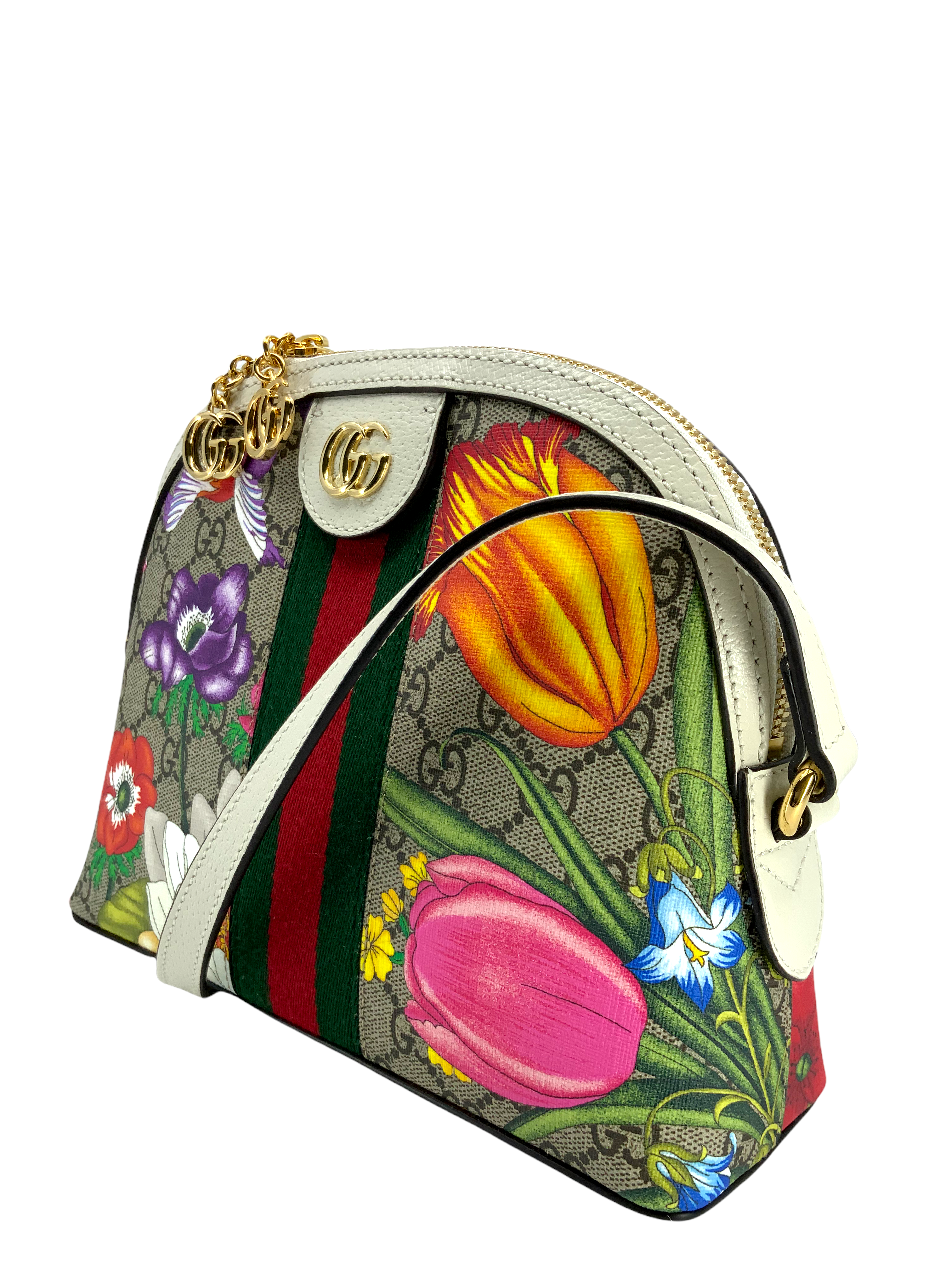 Gucci Ophidia Flora Small Shoulder Bag for Women - Luxury Leather Crossbody Purse with Floral Design - Perfect for Date Night, Travel & Everyday Use