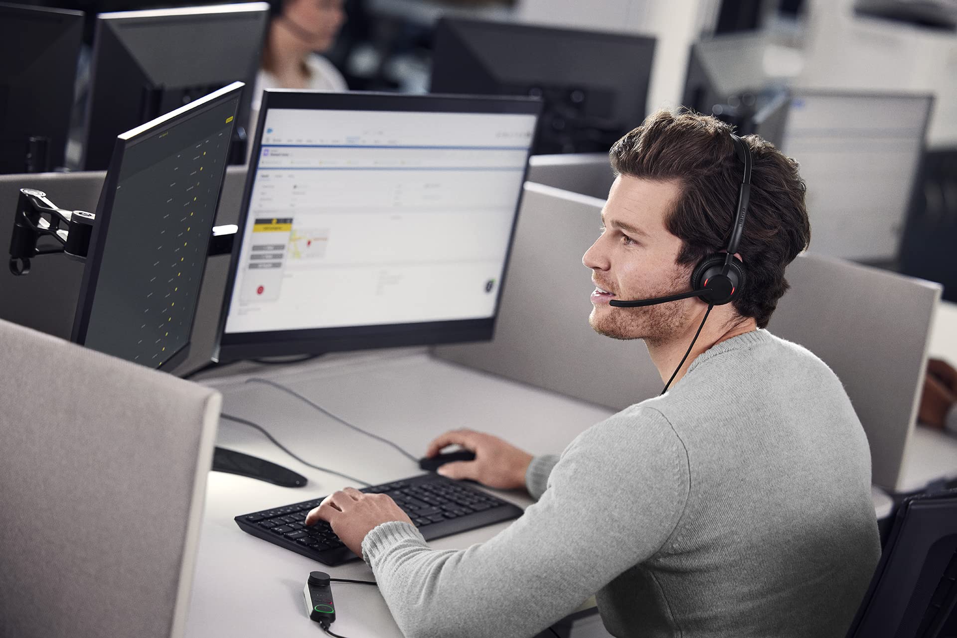 Jabra Engage 50 II Wired Mono Headset with Noise-Cancelling 3-Mic Technology - Ultra-Lightweight USB-A Headset for Call Centers & Remote Work - MS Teams Certified, Compatible with Zoom, Skype & All Platforms (Black) - Perfect for Office Professionals & Customer Support Agents