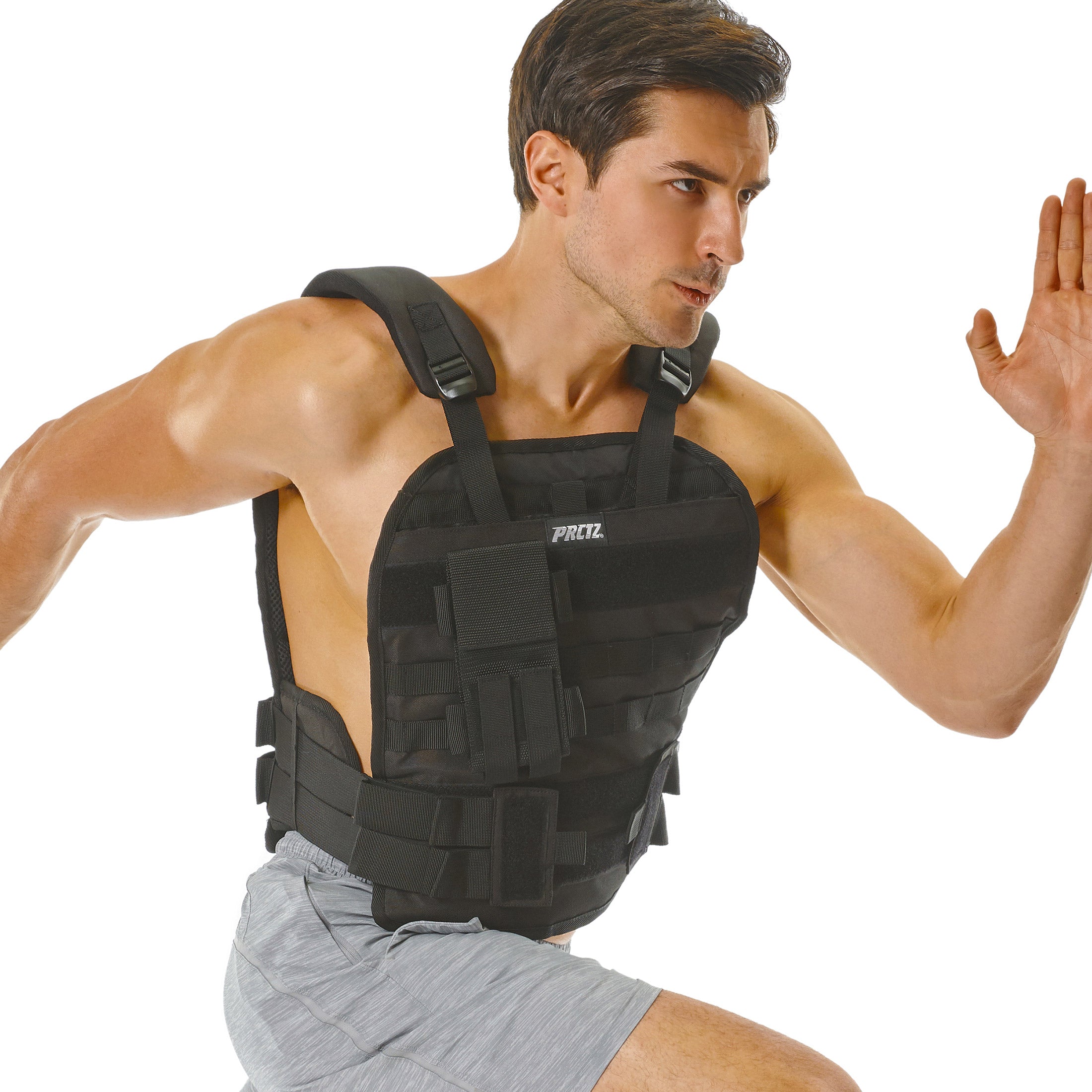 PRCTZ Adjustable Weighted Vest for Men & Women - 4-60 lbs Adjustable Weight - Strength Training, Running, Hiking & Fitness Workouts - Perfect for Home Gym, CrossFit & Outdoor Activities