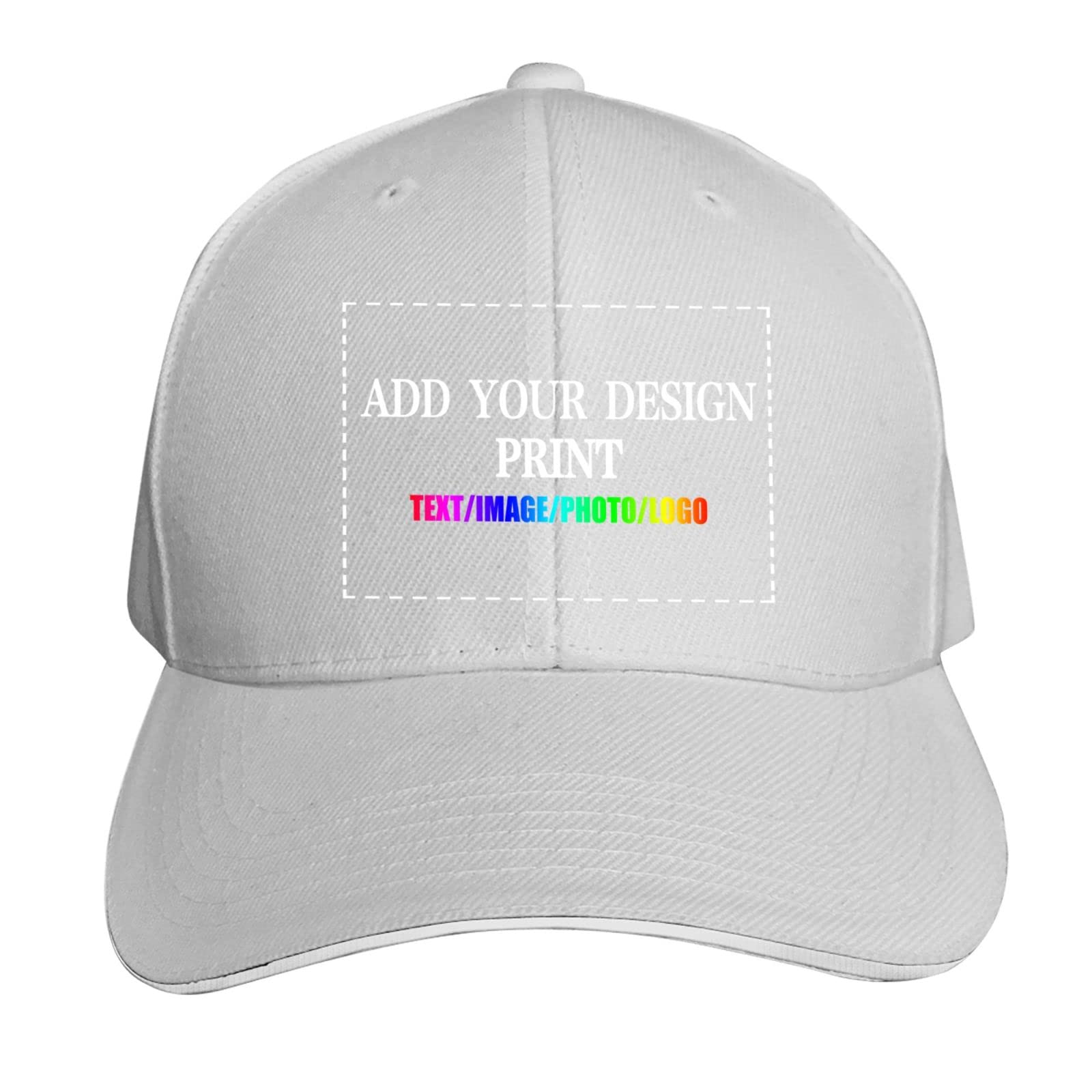 Custom Personalized Baseball Caps for Men - Add Your Text, Picture, Name or Logo - Design Your Own Unique Hat for Sports, Gifts & Everyday Wear