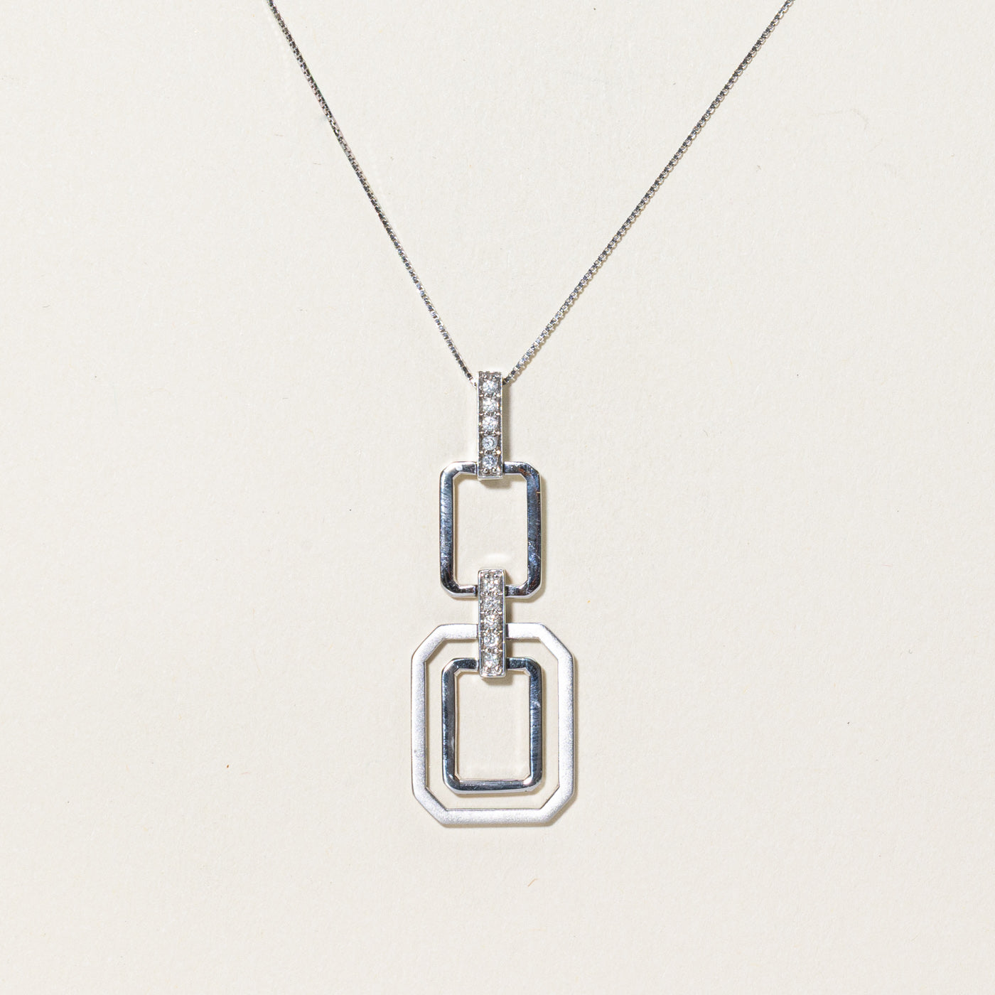 0.10ctw Diamond Geometric Pendant Necklace - 18K Gold Elegant Jewelry for Women | Perfect for Weddings, Anniversaries & Special Occasions