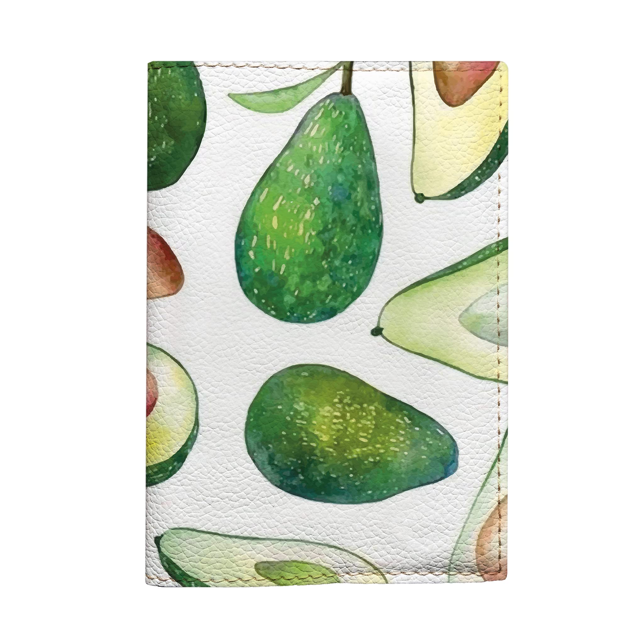 Eco-Friendly Green Avocado Passport Holder for Women - Vegan Leather Travel Document Cover with RFID Protection | Perfect Birthday Gift for Travel Lovers, Ideal for Airports, Vacations & Business Trips