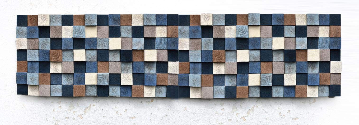 Modern Wooden Sound Diffuser Wall Panel - 3D Acoustic Wood Mosaic Art for Home & Office Decor | Perfect for Living Room, Bedroom, Studio