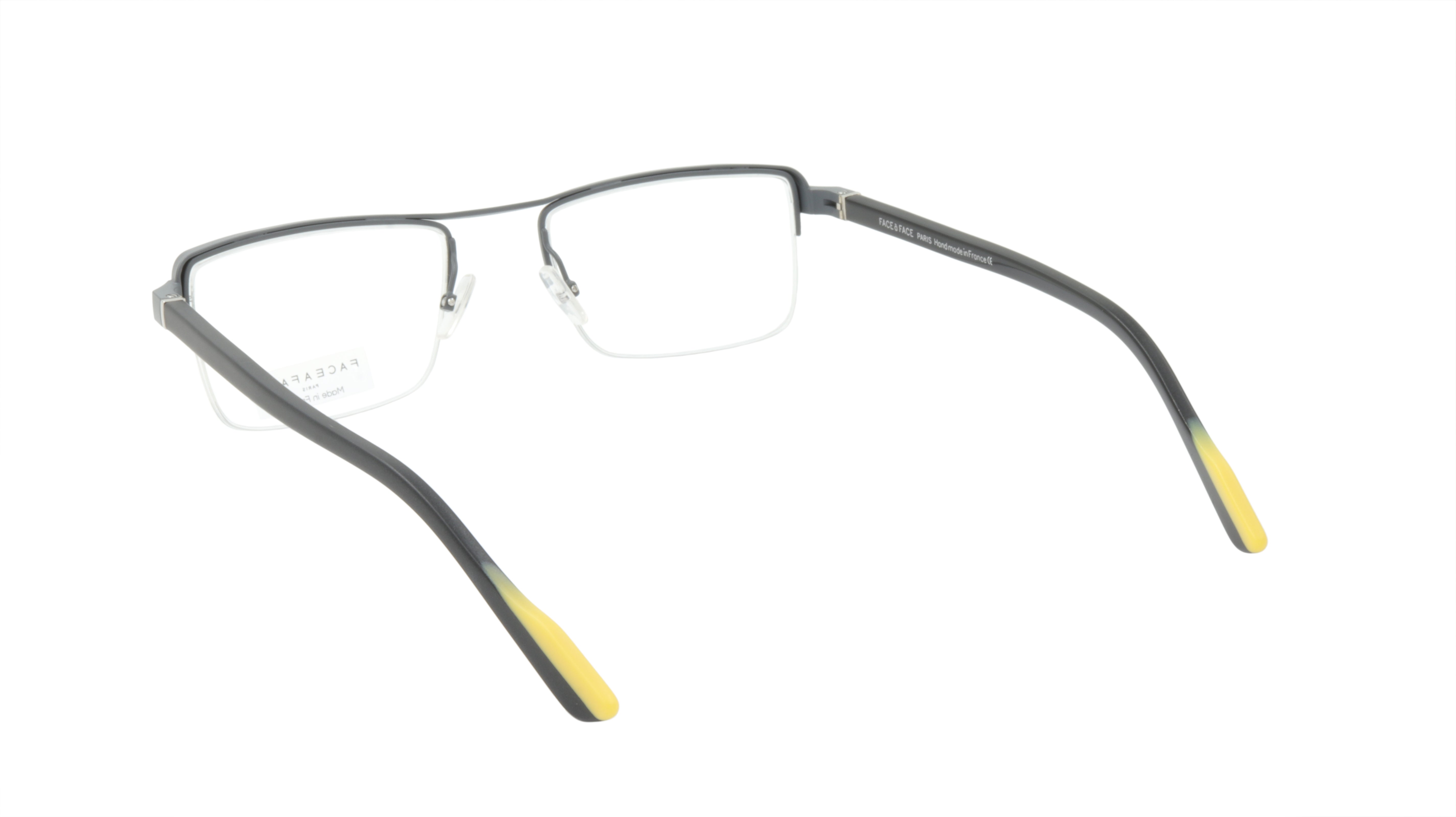 Face A Face RODEO 1 Eyeglasses Frame - Acetate & Metal Blend in Black & Yellow | Stylish Unisex Optical Glasses for Work, Reading & Fashion
