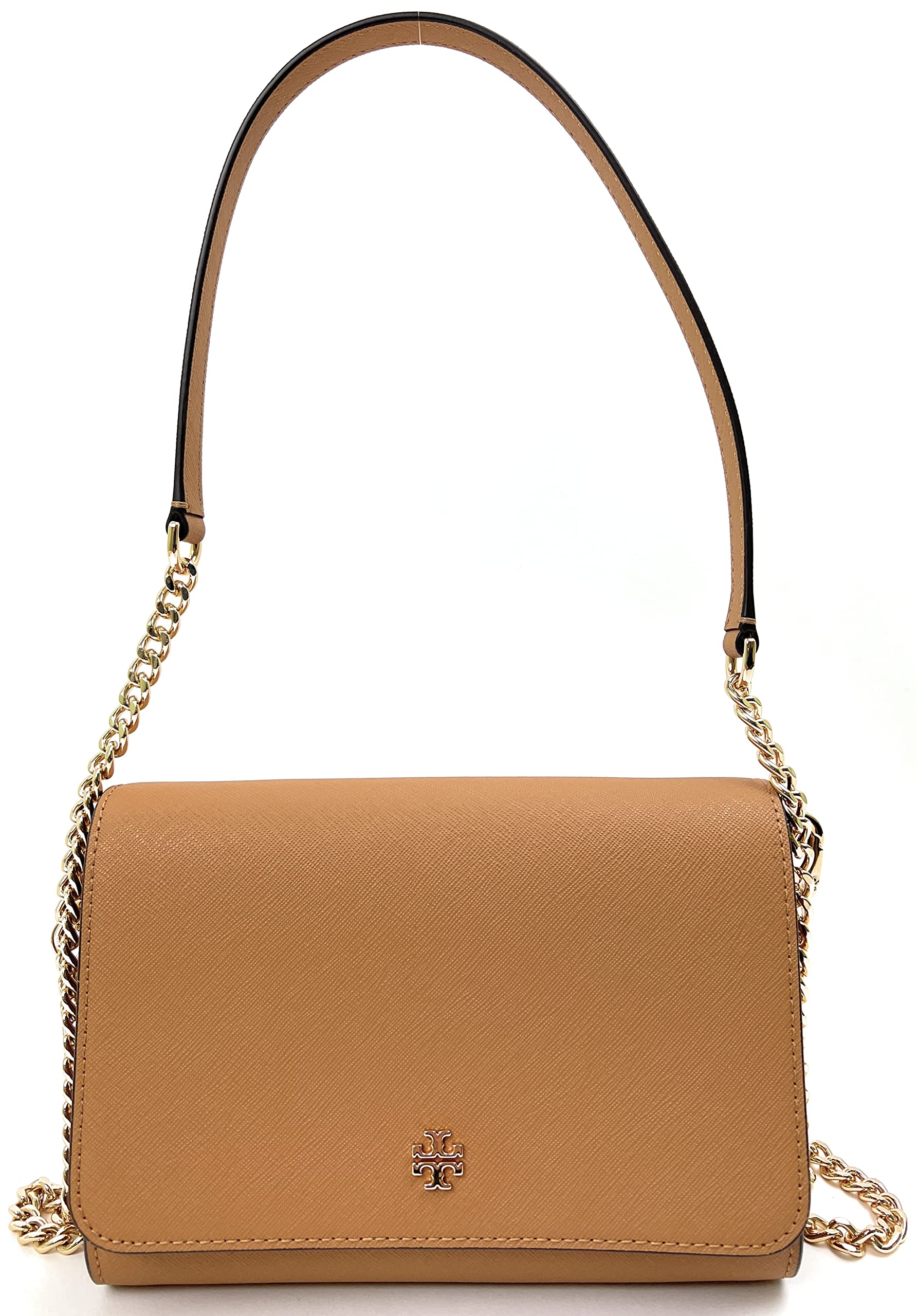 Tory Burch Emerson Chain Wallet Leather Crossbody Bag in Cardamon - Stylish & Functional for Everyday Use, Work, and Travel