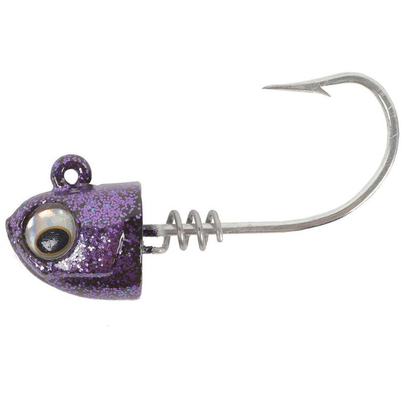 5-Pack Screwlock Jig Heads for Bass Fishing - 2 oz Weighted Hook for Soft Plastic Lures - Perfect for Freshwater & Saltwater Fishing