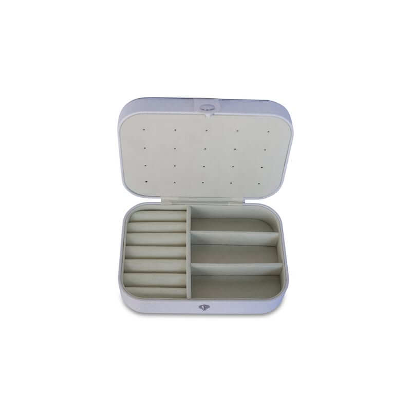 Elegant White Mini Jewelry Box - Perfect for Travel, Gifts & Organizing Rings, Necklaces & Earrings