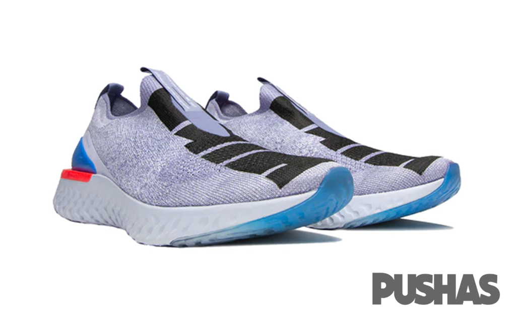 Nike Epic Phantom React Flyknit Running Shoes 'Just Do It Indigo Fog' - Lightweight Cushioned Sneakers for Men, Women - Perfect for Jogging, Gym Workouts & Casual Wear (2019 Edition)