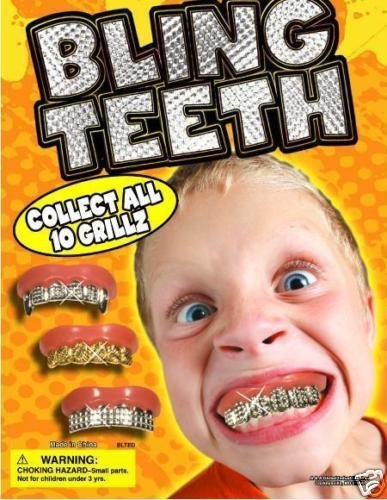 10PCS Gold & Silver Bling Grillz Set - Fake Teeth for Hip Hop Fashion & Costume Parties | Perfect for Rappers, Halloween & Cosplay