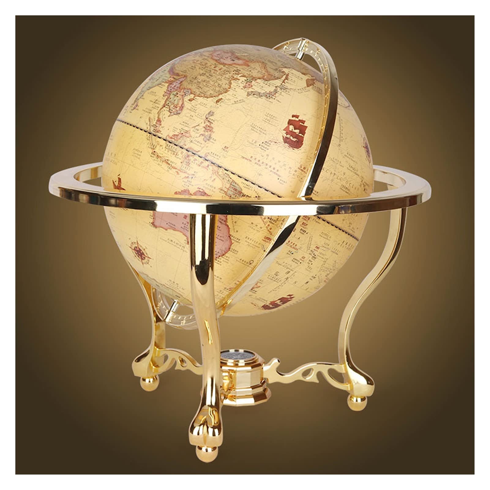 JKXWX 15CM Gemstone World Globe - Educational Geography Teaching Tool, Elegant Home & Office Decor for Dining Table, Bookshelf, or Desk - Perfect Gift for Travel Lovers & Educators (Color: G)
