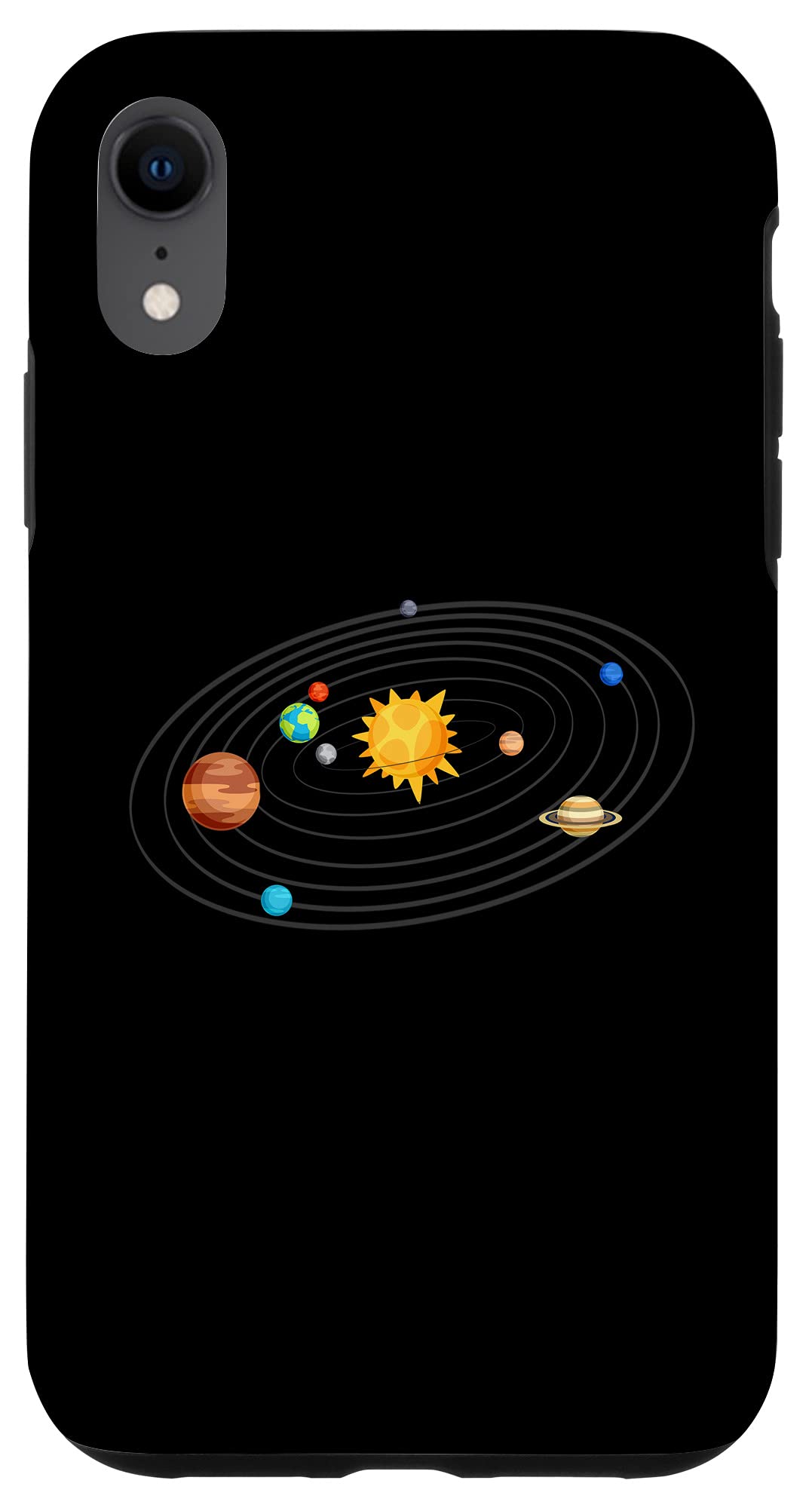 iPhone XR Case - Solar System Planets Orbit Design - Durable Protective Cover for Universe & Galaxy Astronomy Lovers - Perfect for Space Enthusiasts & Science Geeks