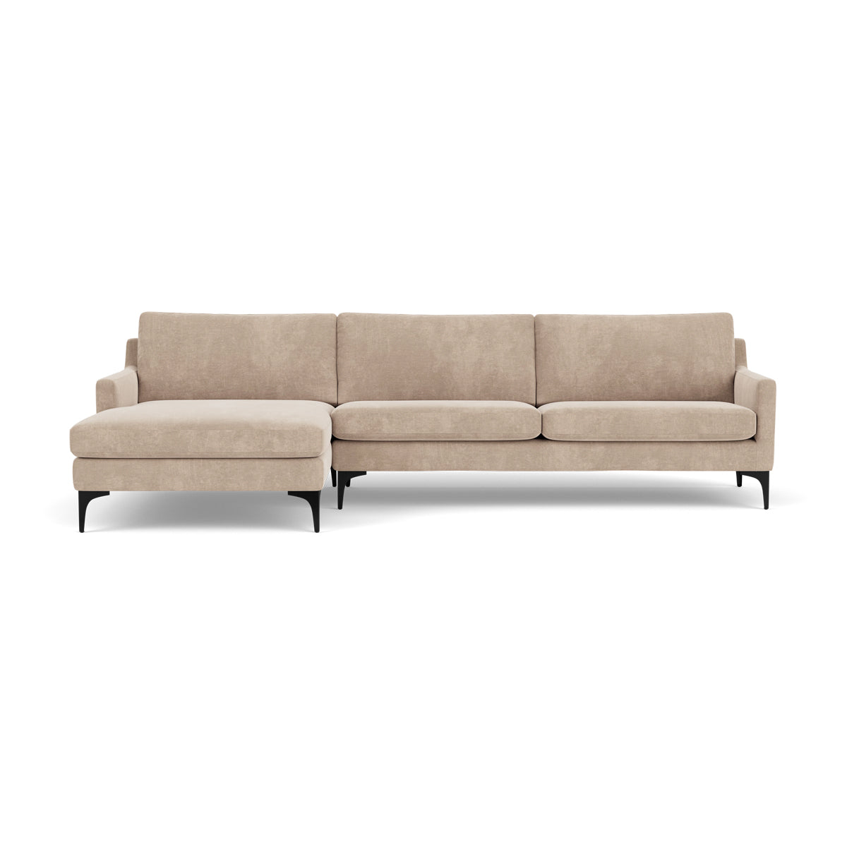 Astha Fabric Left Chaise Sofa - Modern L-Shaped Sectional Couch with Reversible Design for Living Room, Lounge & Home Theater Comfort