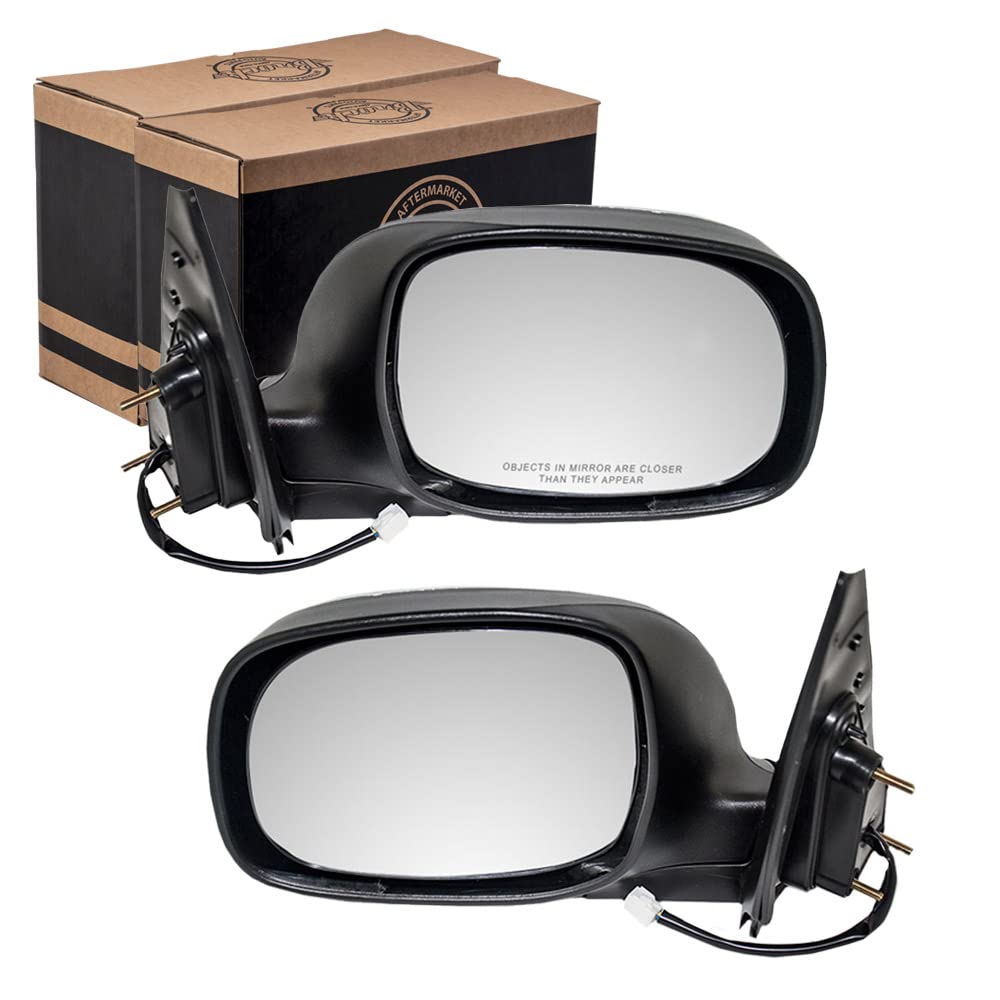 Brock Replacement Power Side View Mirrors - Driver & Passenger Side - Chrome Finish - Compatible with 2003-2006 Toyota Tundra & 2001-2007 Toyota Sequoia (Part# 87940-0C080, 87910-0C080) - Perfect for Off-Roading, Towing & Daily Driving
